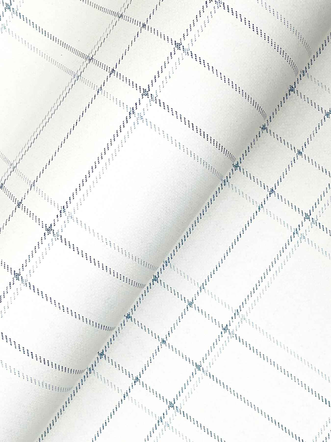 Fox Hollow White Dashed Plaid Wallpaper - York Wallcoverings - 4192-83460 - York Wallcoverings Wallpaper