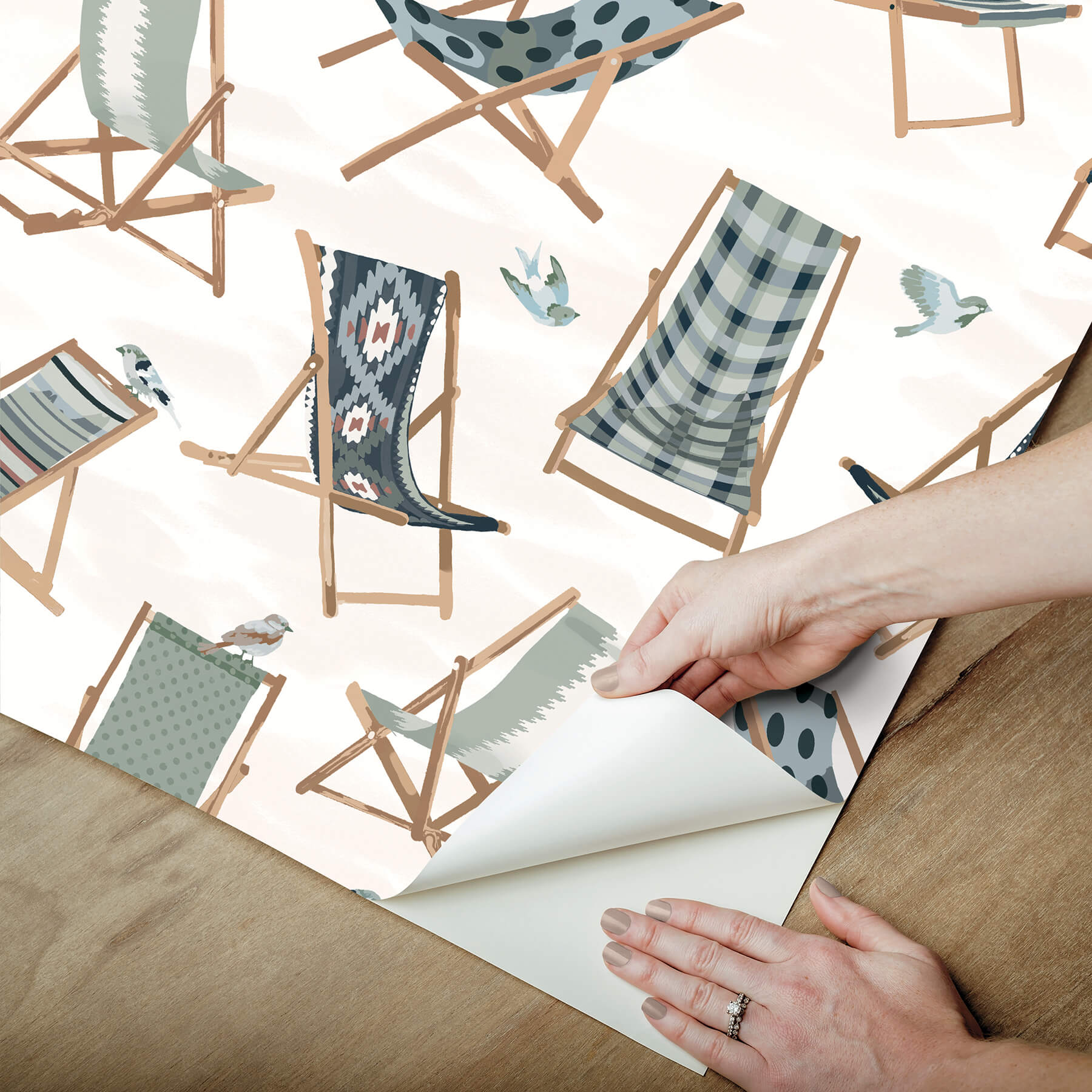 just-lounging-green-peel-and-stick-wallpaper-york-wallcoverings-nus6632 - York Wallcoverings Wallpaper
