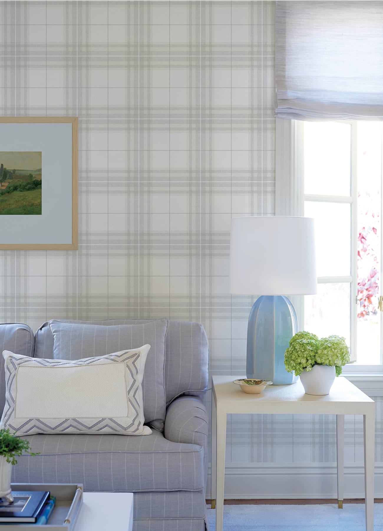 cabin-check-grey-plaid-wallpaper-york-wallcoverings-4192-27693 - York Wallpaper Wallpaper