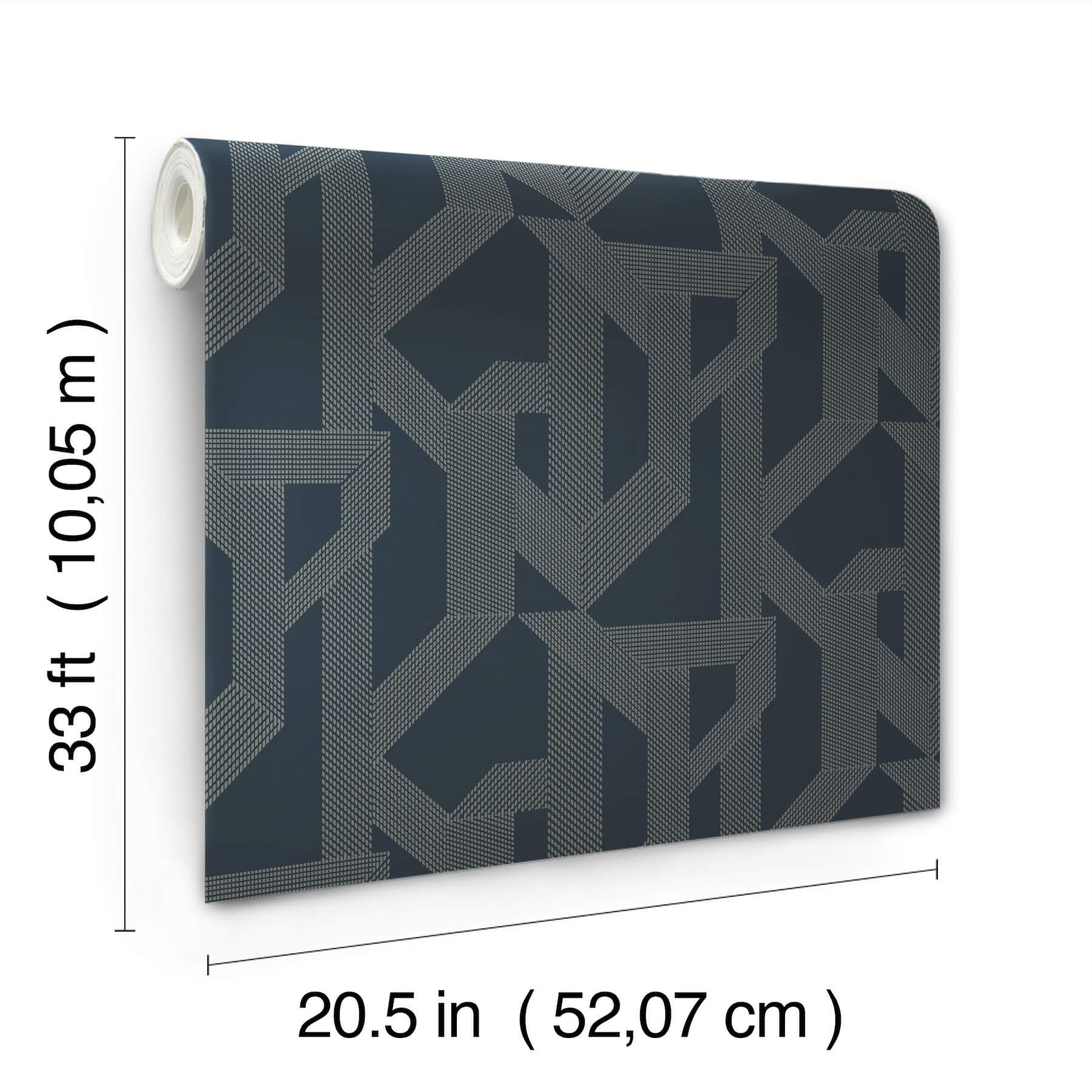 franz-navy-geometric-wallpaper-york-wallcoverings-4198-27802 - York Wallcoverings Wallpaper