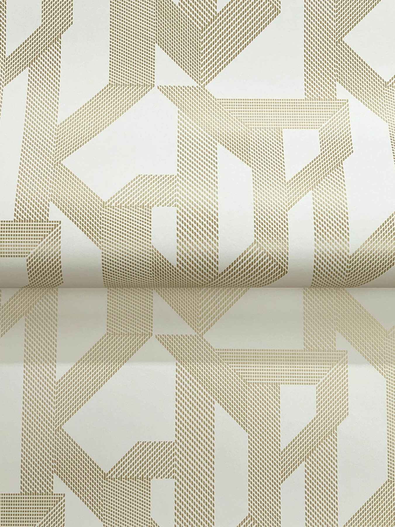 Franz Gold Geometric Wallpaper - York Wallcoverings - 4198-27803 - York Wallcoverings Wallpaper
