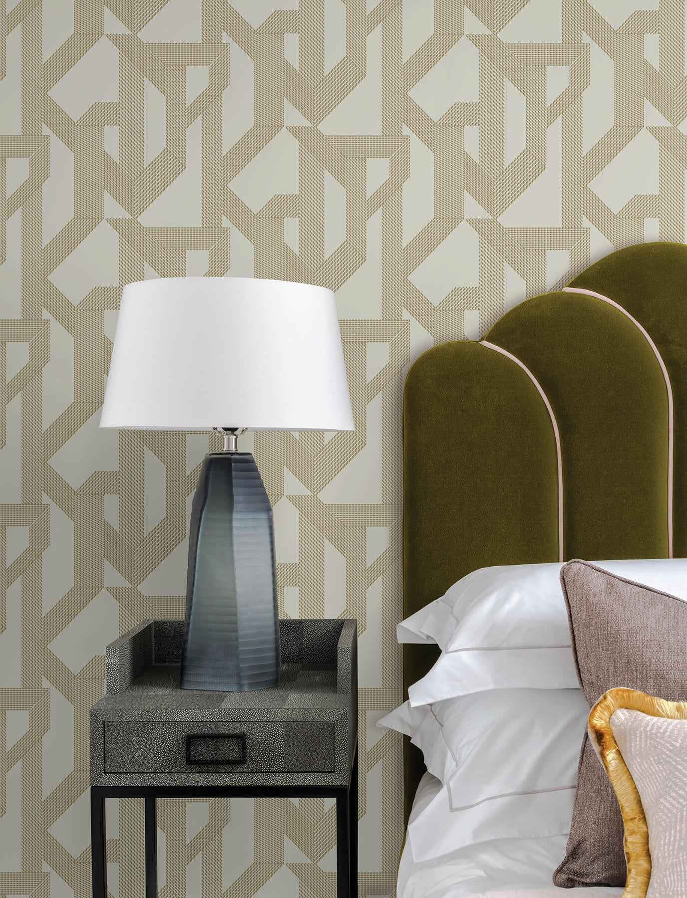 Franz Gold Geometric Wallpaper - York Wallcoverings - 4198-27803 - York Wallcoverings Wallpaper