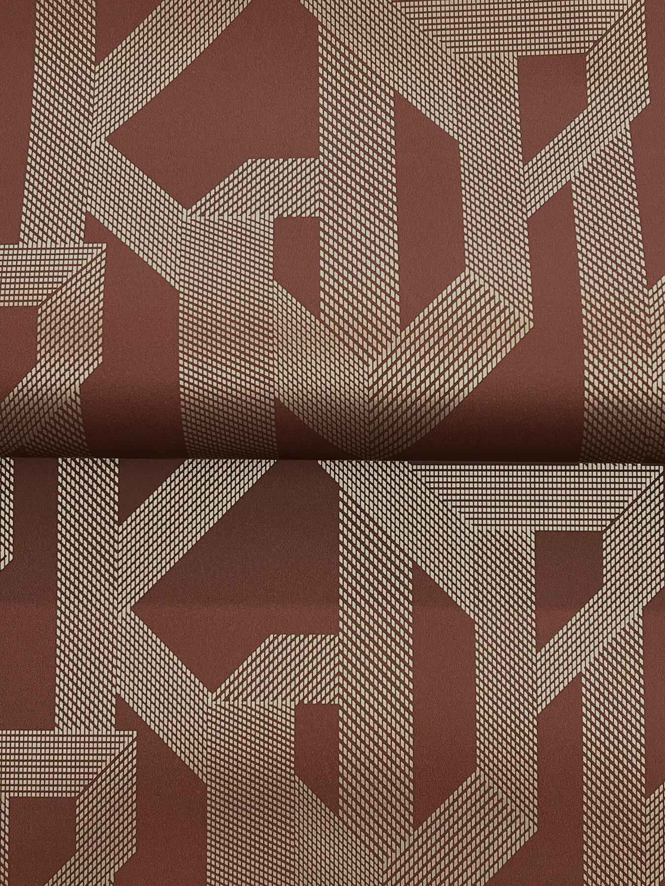 Franz Maroon Geometric Wallpaper - York Wallcoverings - 4198-27804 - York Wallcoverings Wallpaper