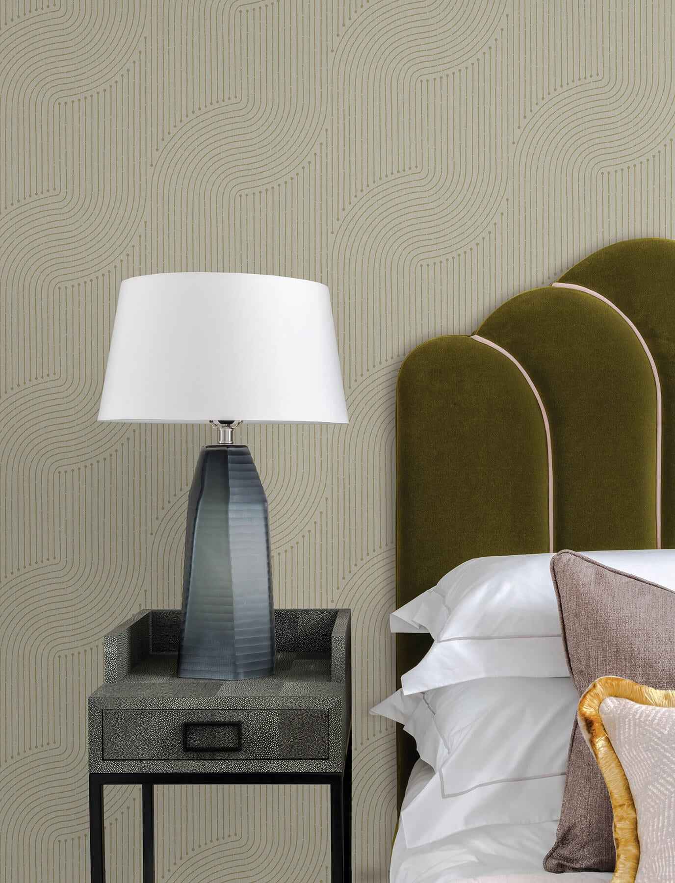 Braddock Gold Rhythmic Flow Wallpaper - York Wallcoverings - 4198-27809 - York Wallcoverings Wallpaper