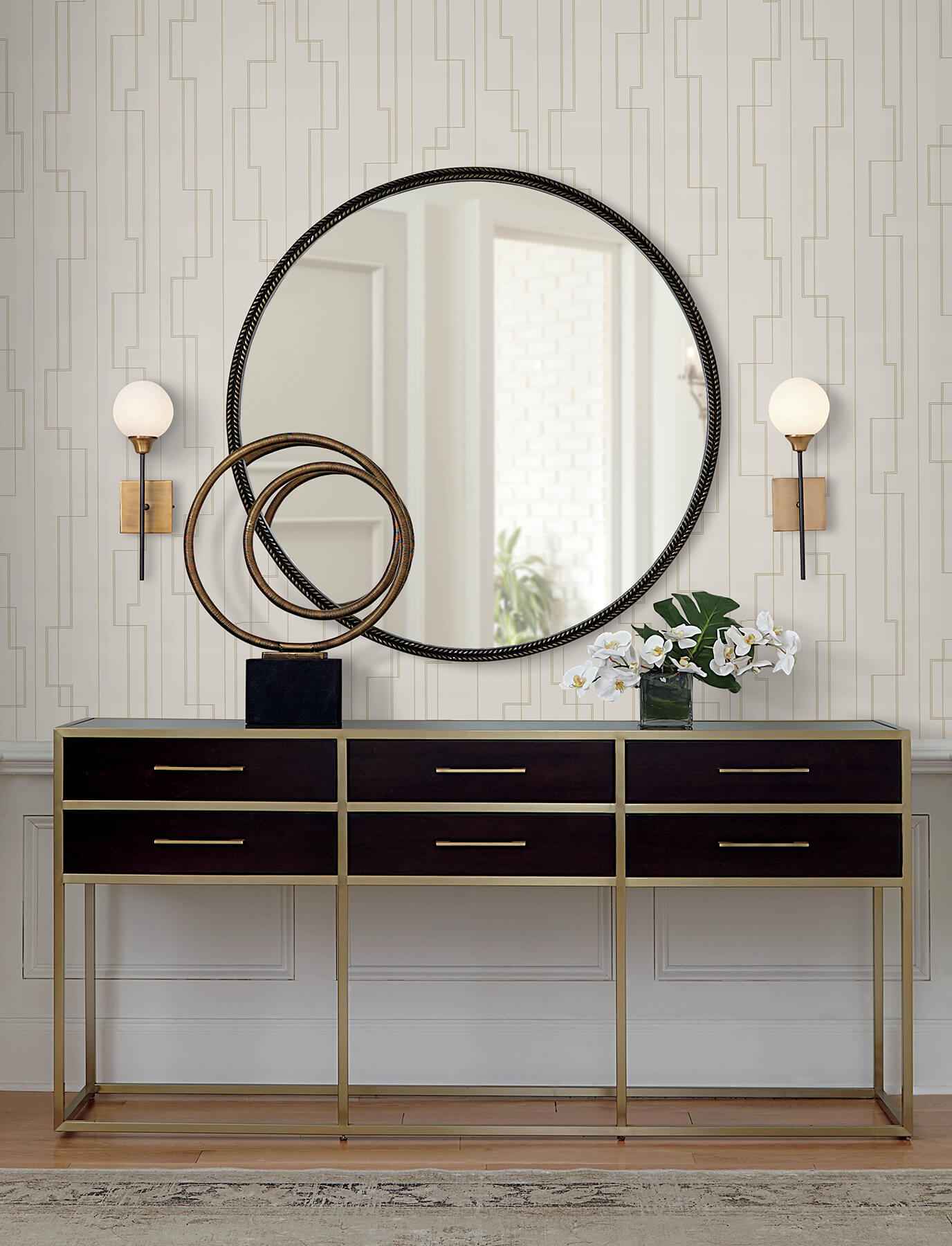 Anson Ivory Deco Detailing Wallpaper - York Wallcoverings - 4198-27810 - York Wallcoverings Wallpaper