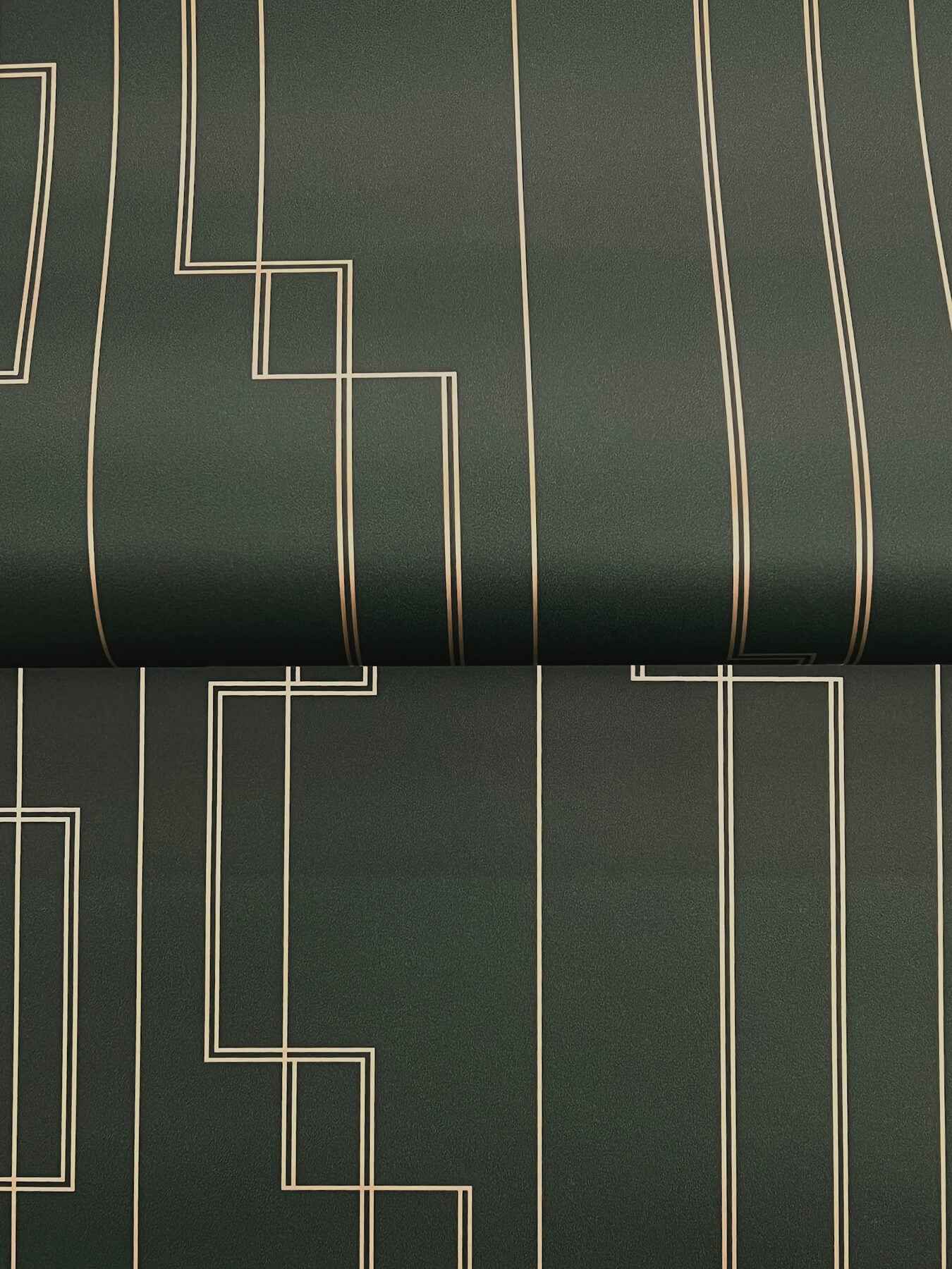 Anson Evergreen Deco Detailing Wallpaper - York Wallcoverings - 4198-27814 - York Wallcoverings Wallpaper
