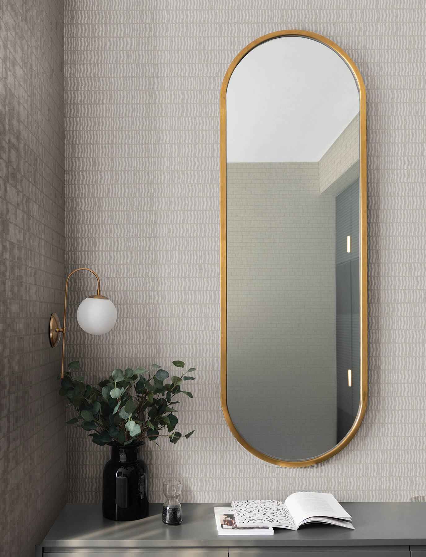 Collis Dove Squiggle Stripe Wallpaper - York Wallcoverings - 4198-27816 - York Wallcoverings Wallpaper