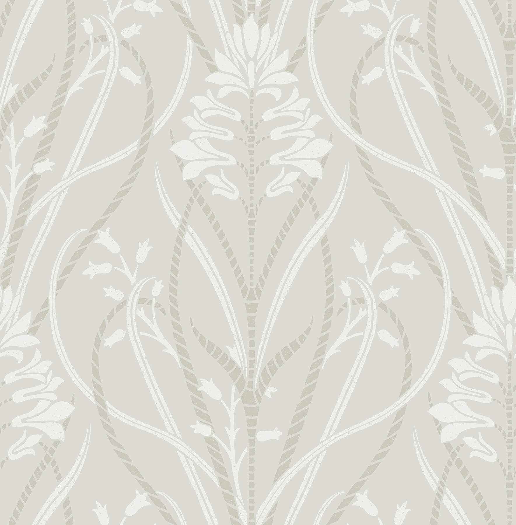 Rosalind Dove Iris Damask Wallpaper - York Wallcoverings - 4198-27819