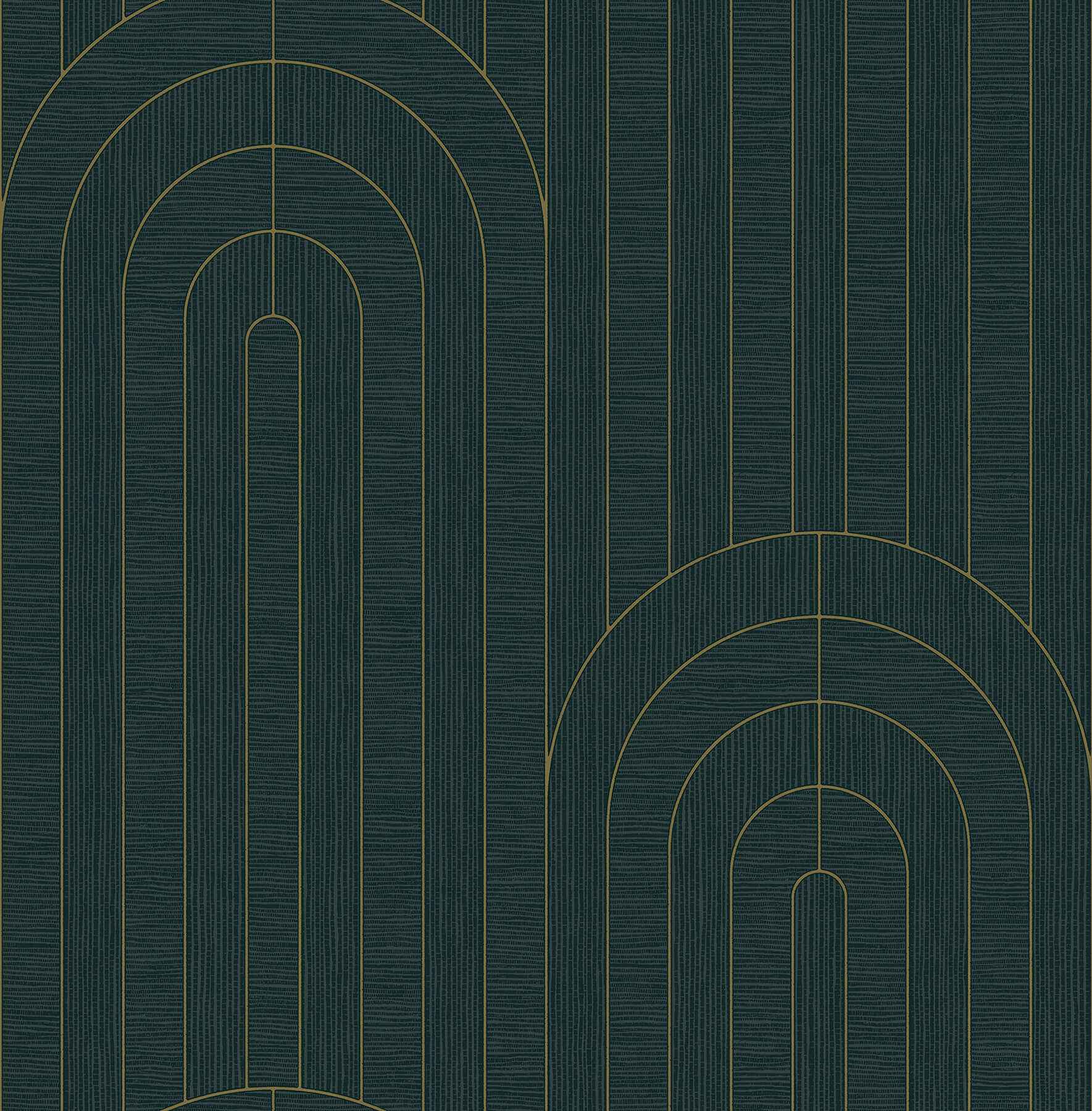 Declan Teal Textured Arches Wallpaper - York Wallcoverings - 4198-27824 - York Wallcoverings Wallpaper