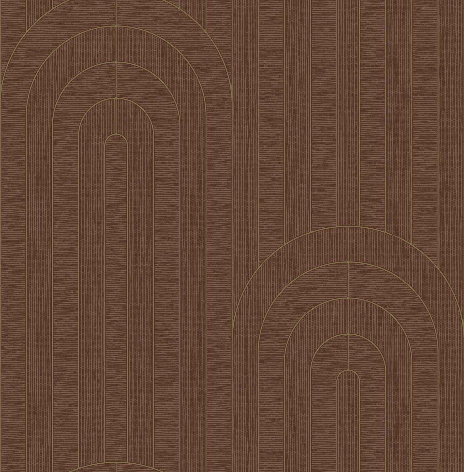 Declan Maroon Textured Arches Wallpaper - York Wallcoverings - 4198-27825