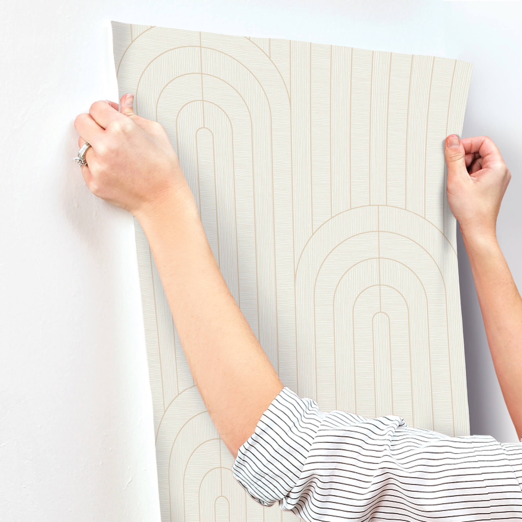 declan-ivory-textured-arches-wallpaper-york-wallcoverings-4198-27827 - York Wallcoverings Wallpaper