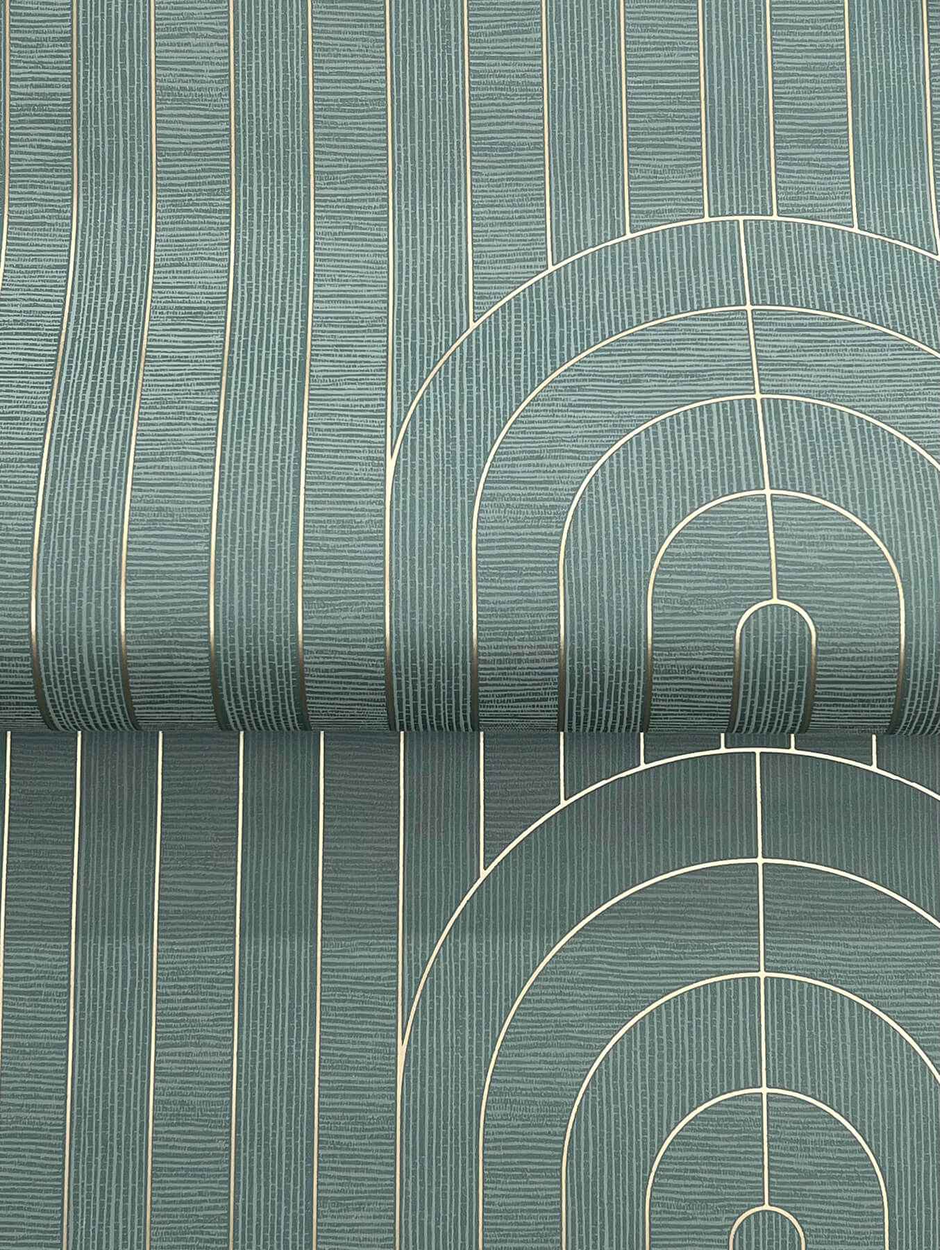 Declan Turquoise Textured Arches Wallpaper - York Wallcoverings - 4198-27828 - York Wallcoverings Wallpaper