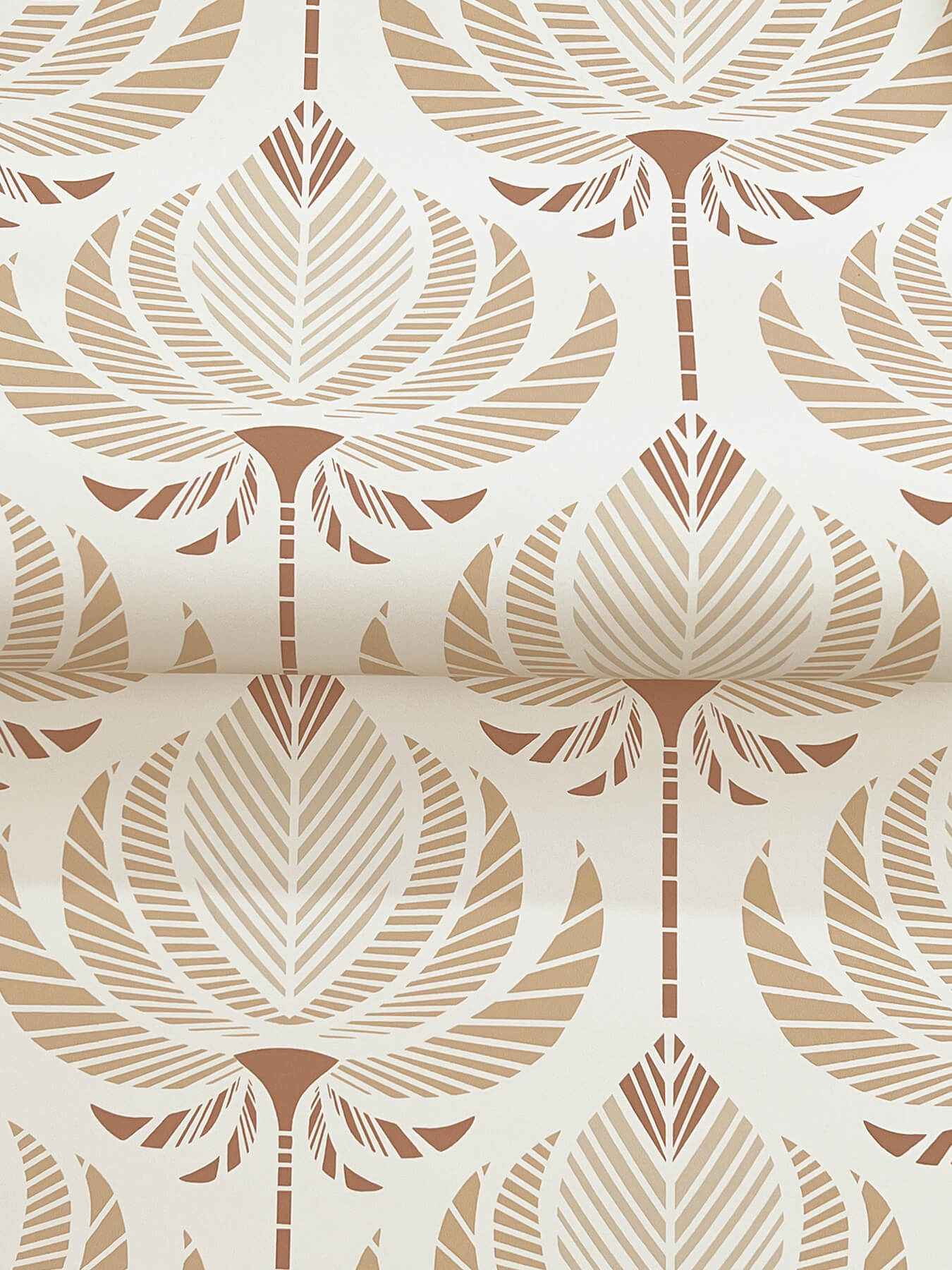 Ferrenby Apricot Floral Fan Wallpaper - York Wallcoverings - 4198-27829 - York Wallcoverings Wallpaper