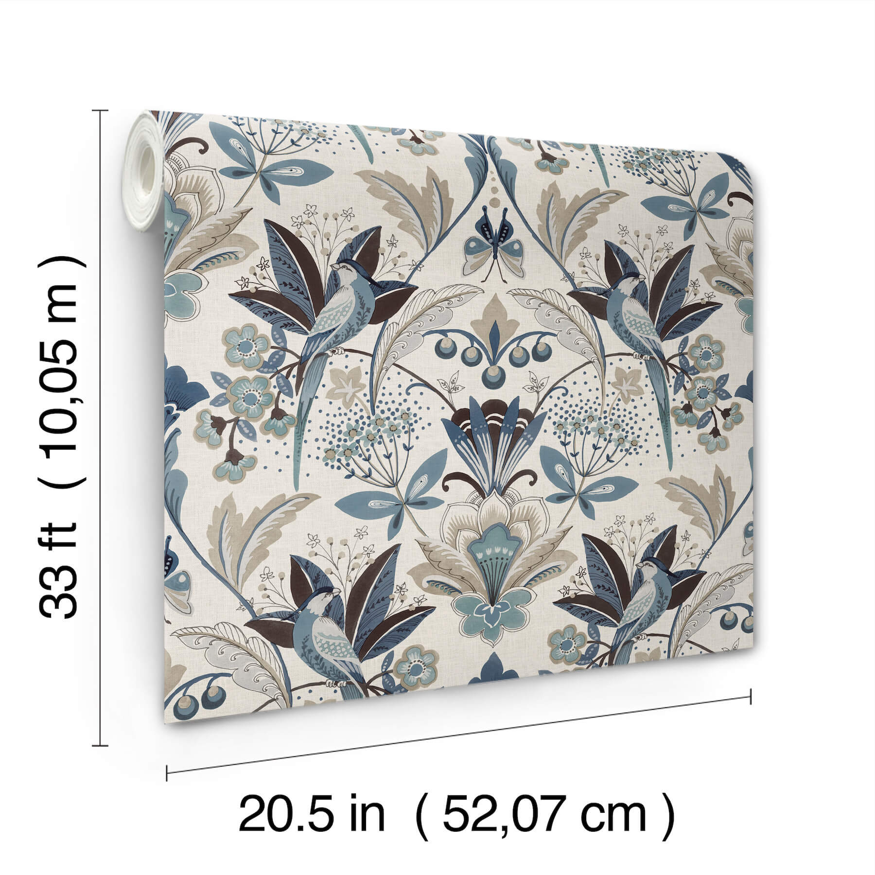 bernadette-blue-garden-wilderness-wallpaper-york-wallcoverings-4198-27835 - York Wallcoverings Wallpaper