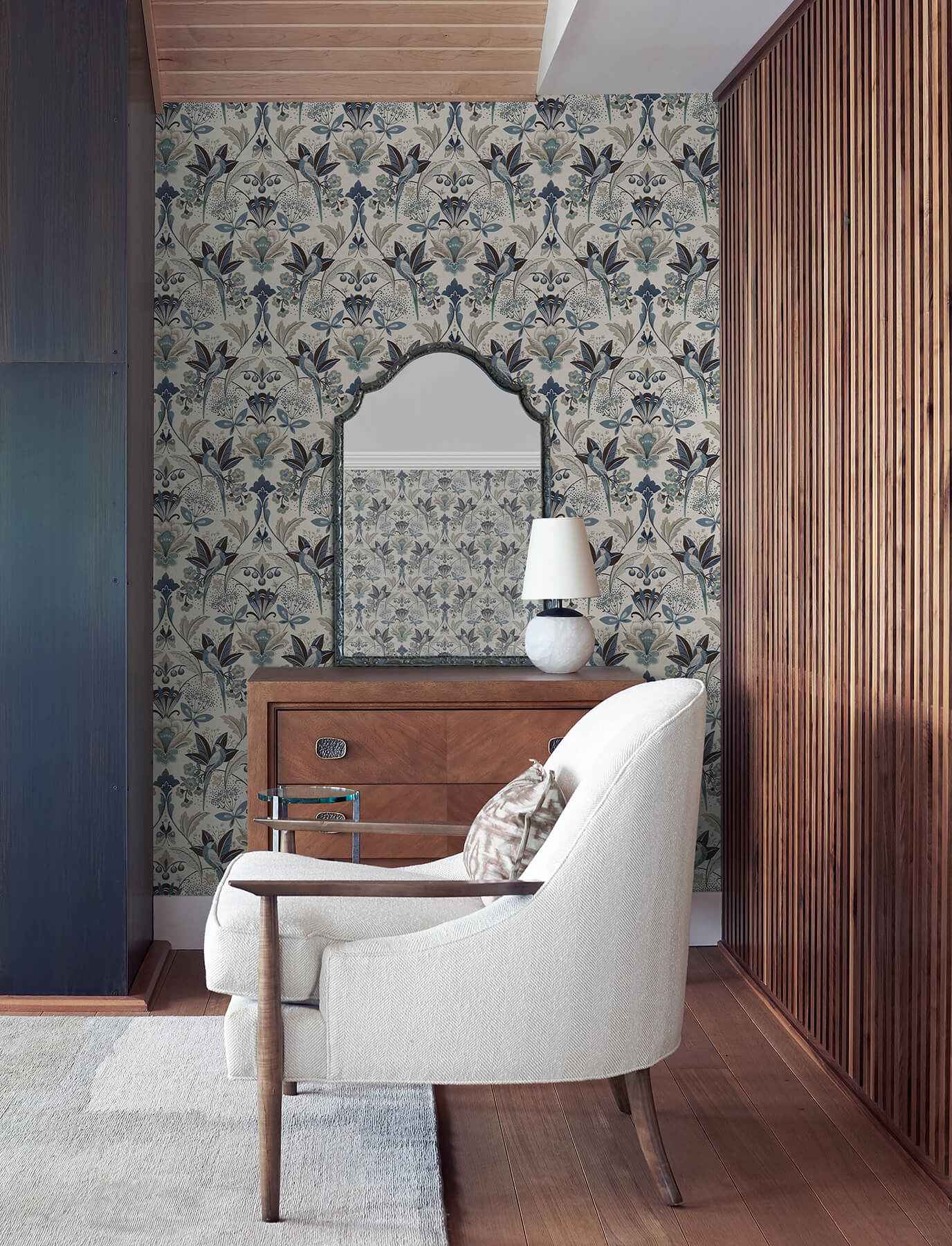 Bernadette Blue Garden Wilderness Wallpaper - York Wallcoverings - 4198-27835 - York Wallcoverings Wallpaper