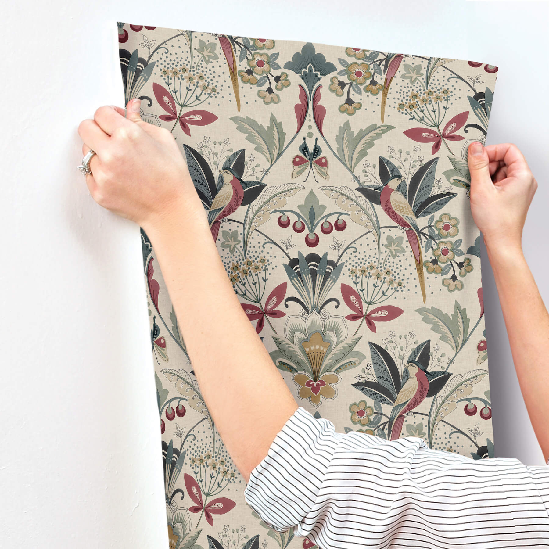bernadette-merlot-garden-wilderness-wallpaper-york-wallcoverings-4198-27836 - York Wallcoverings Wallpaper