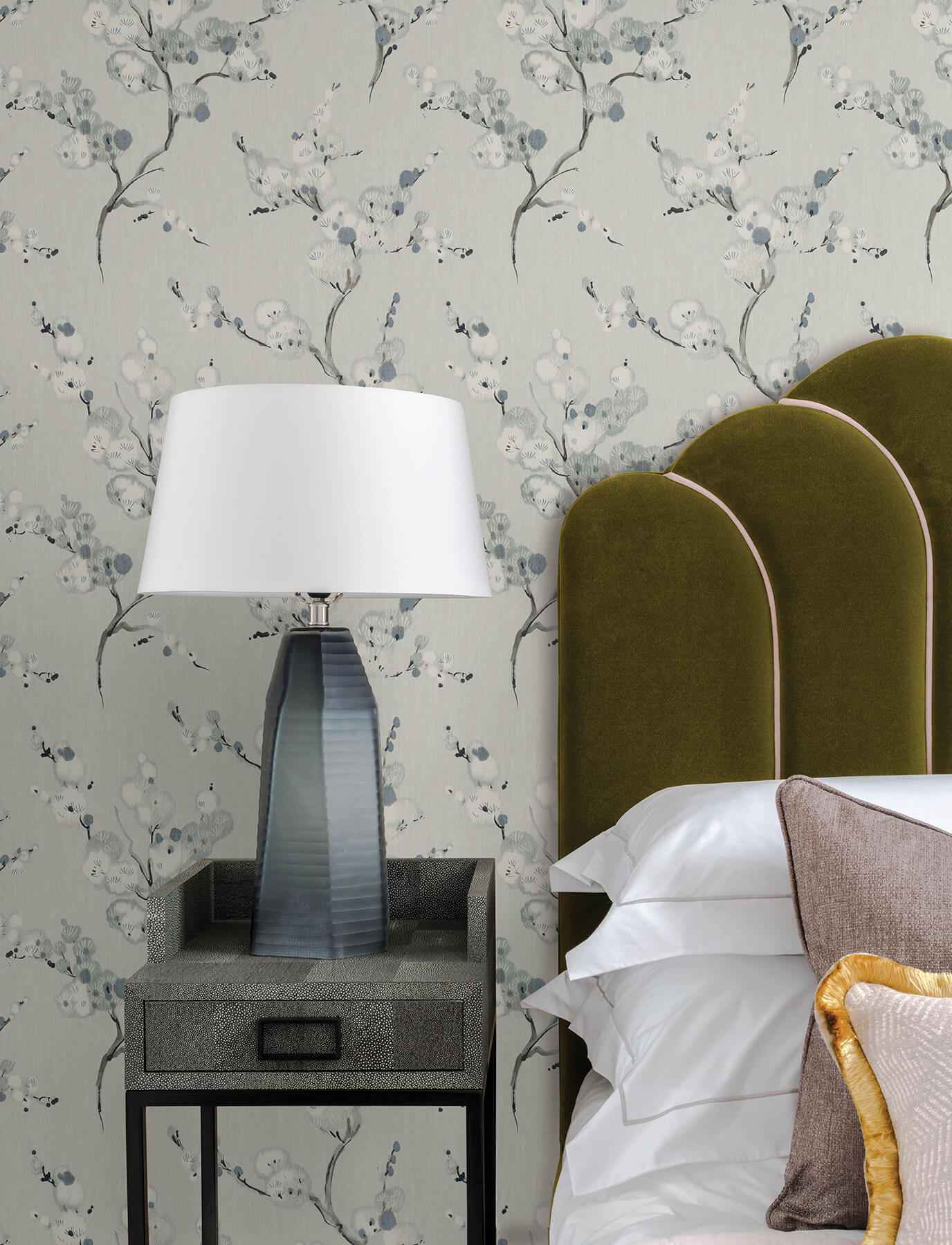 Bliss Sky Blue Blossom Wallpaper - York Wallcoverings - 4198-27844 - York Wallcoverings Wallpaper