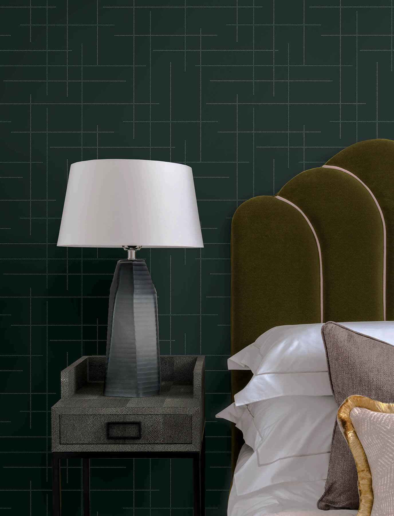 Wylie Teal Dotted Gridlines Wallpaper - York Wallcoverings - 4198-83478 - York Wallcoverings Wallpaper