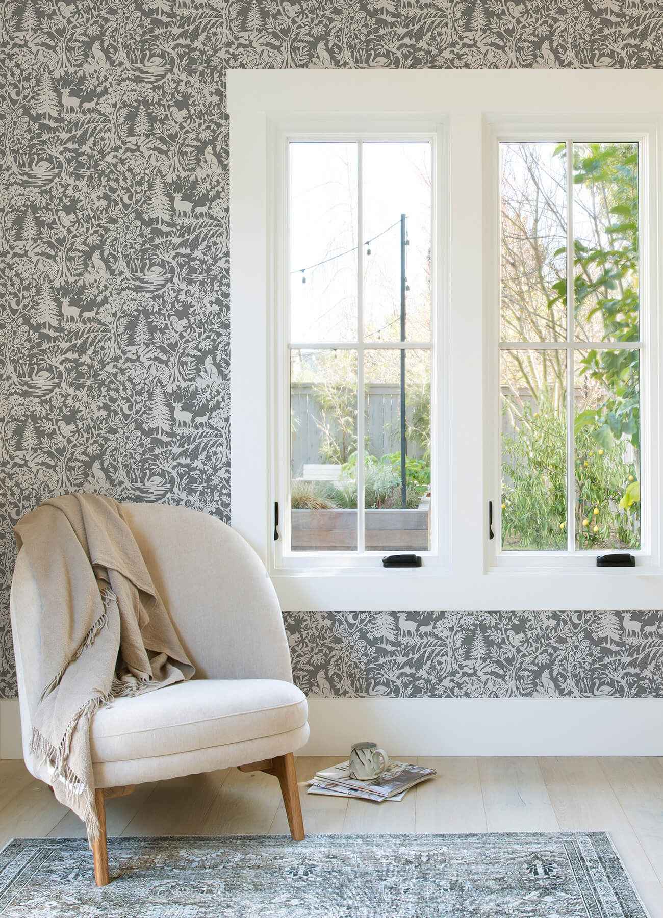 Alrick Charcoal Forest Venture Wallpaper - York Wallcoverings - 3125-72321 - York Wallcoverings Wallpaper