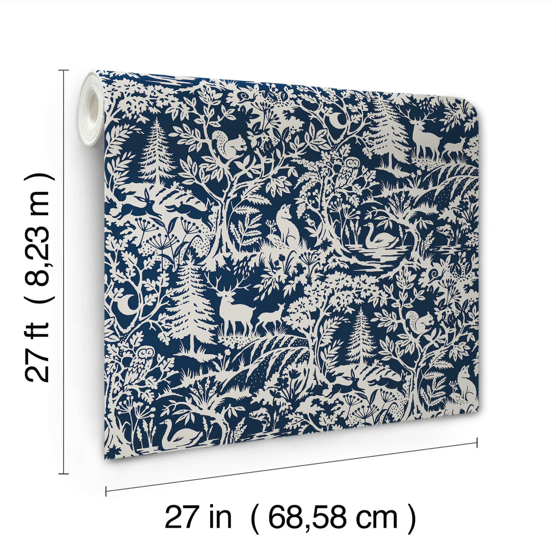 alrick-navy-forest-venture-wallpaper-york-wallcoverings-3125-72324 - York Wallcoverings Papel pintado