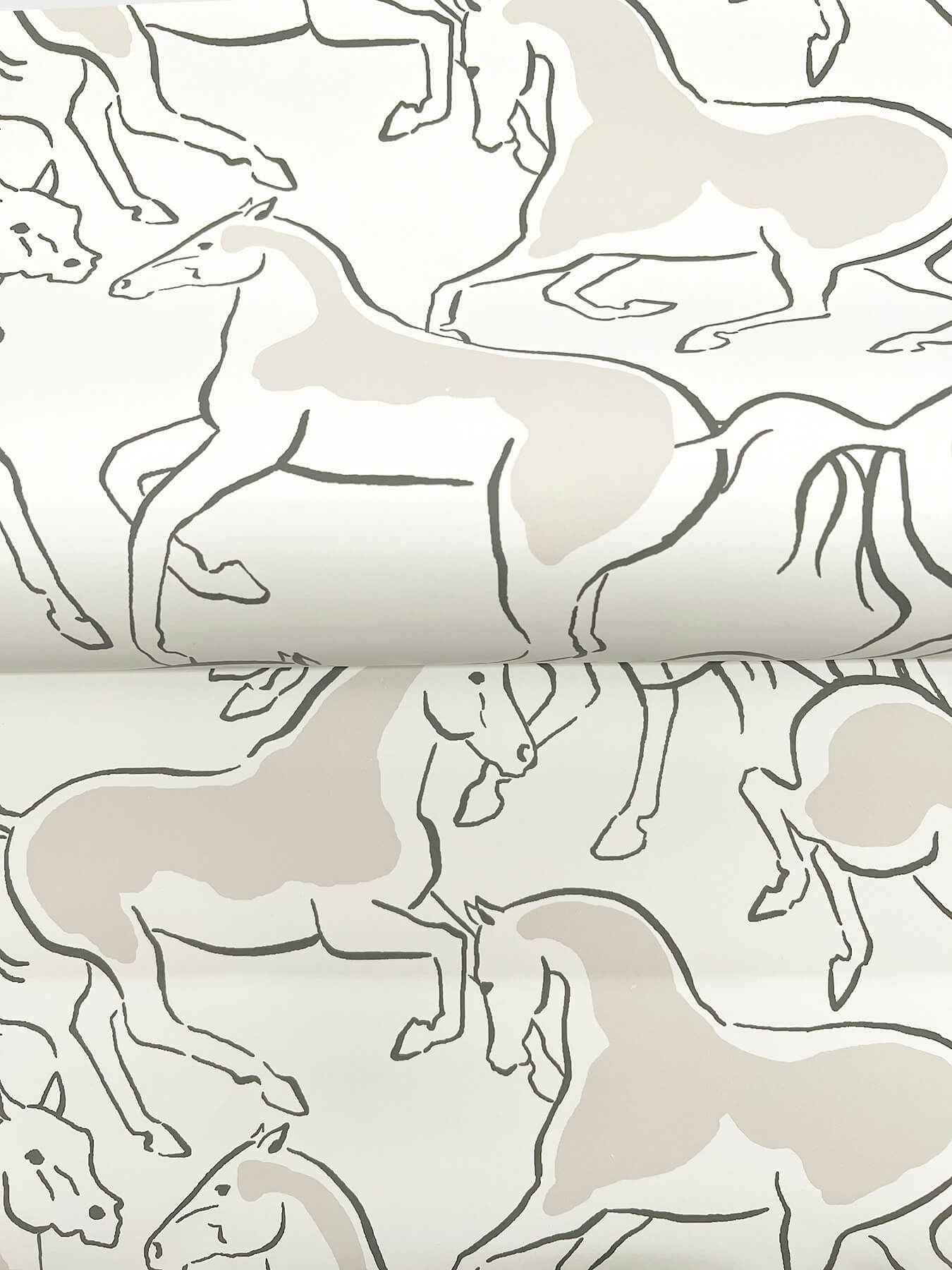 Dressage White Stallions Wallpaper - York Wallcoverings - 4211-83505 - York Wallcoverings Wallpaper