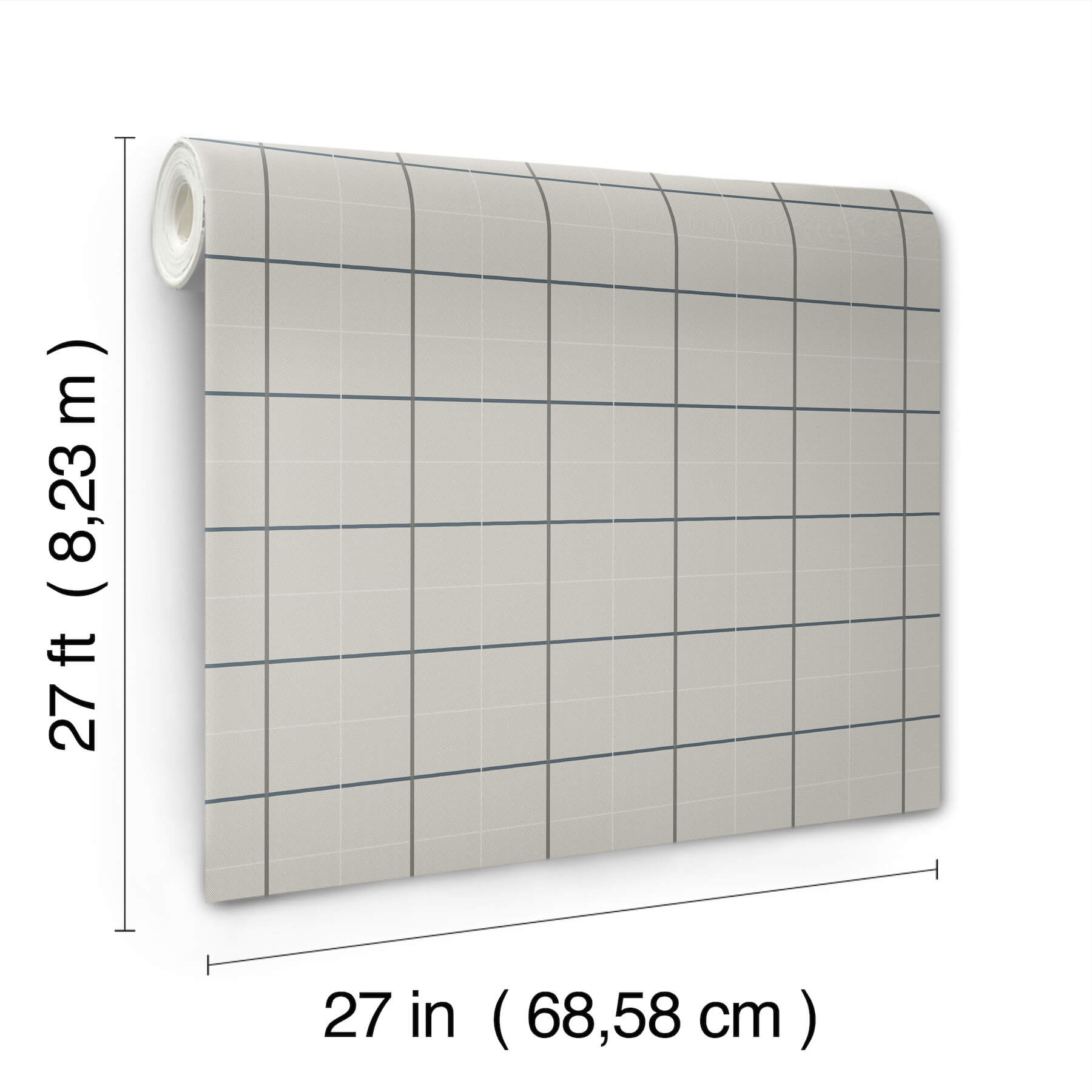 tattersall-grey-plaid-wallpaper-york-wallcoverings-4211-83515 - York Wallcoverings Wallpaper