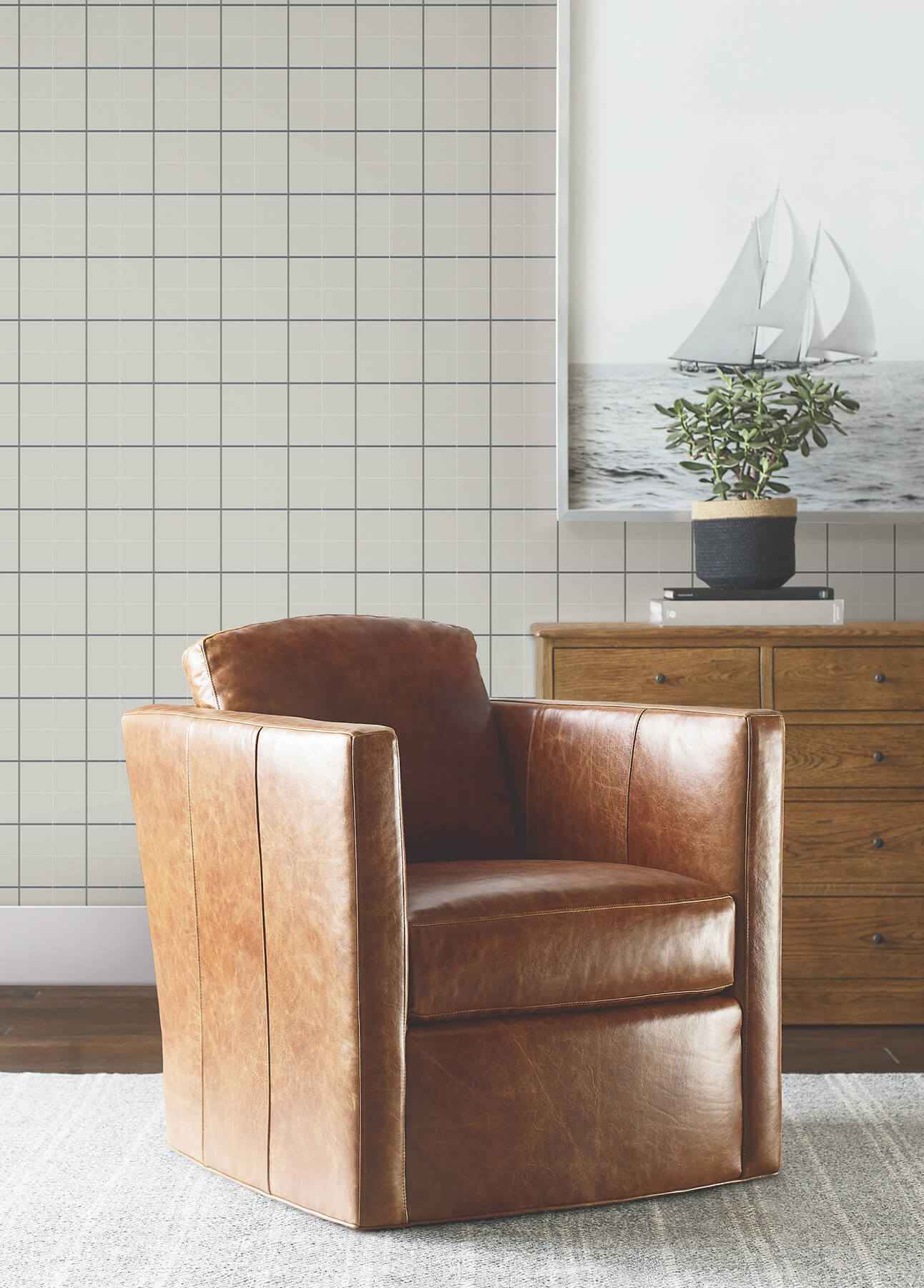Tattersall Grey Plaid Wallpaper - York Wallcoverings - 4211-83515 - York Wallcoverings Wallpaper