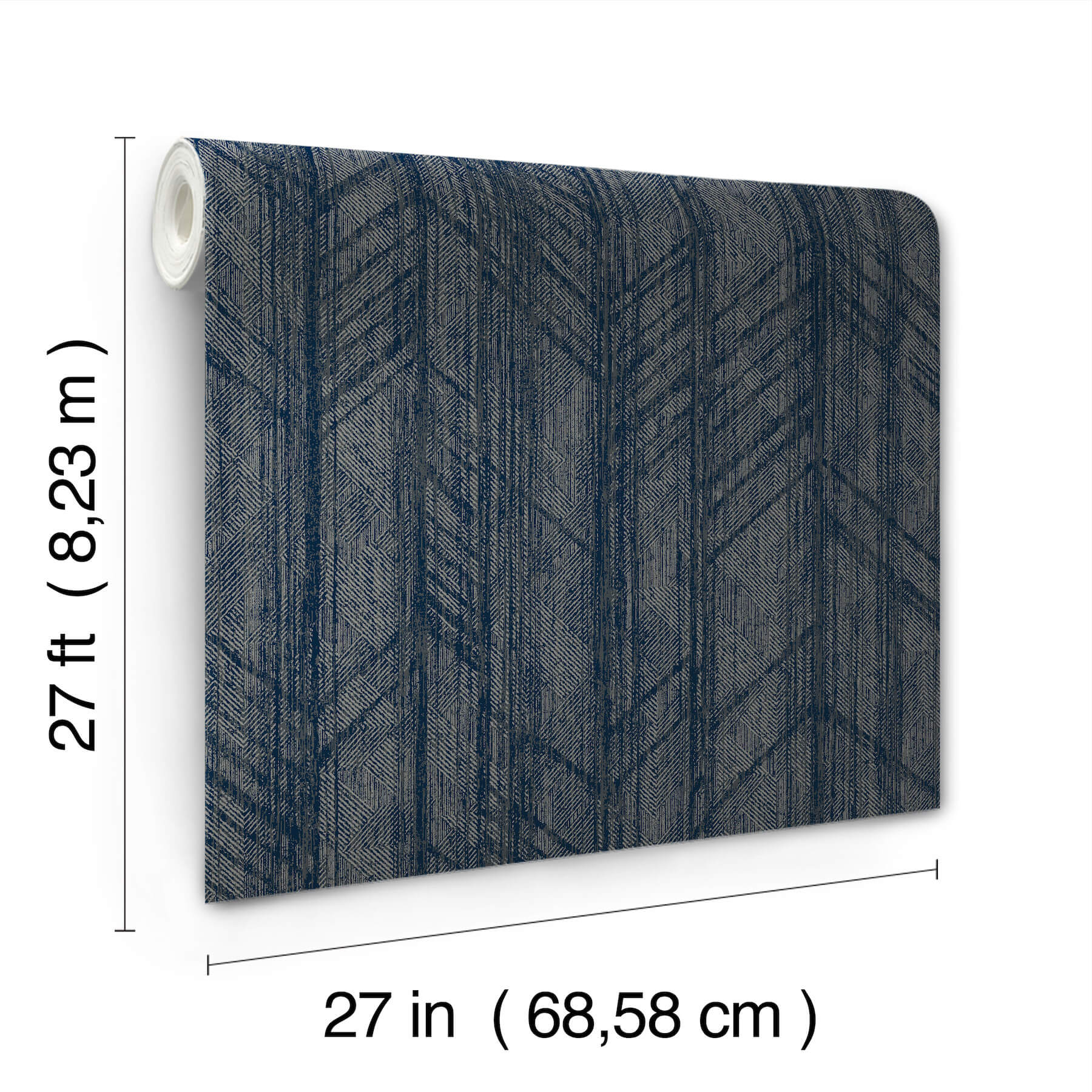 winthrop-navy-geometric-wallpaper-york-wallcoverings-4211-83523 - York Wallcoverings Wallpaper