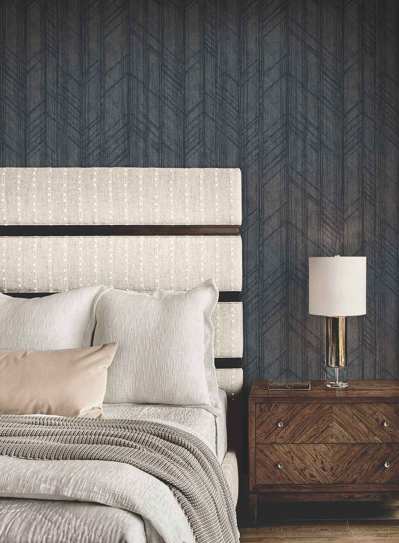 Winthrop Navy Geometric Wallpaper - York Wallcoverings - 4211-83523 - York Wallcoverings Wallpaper