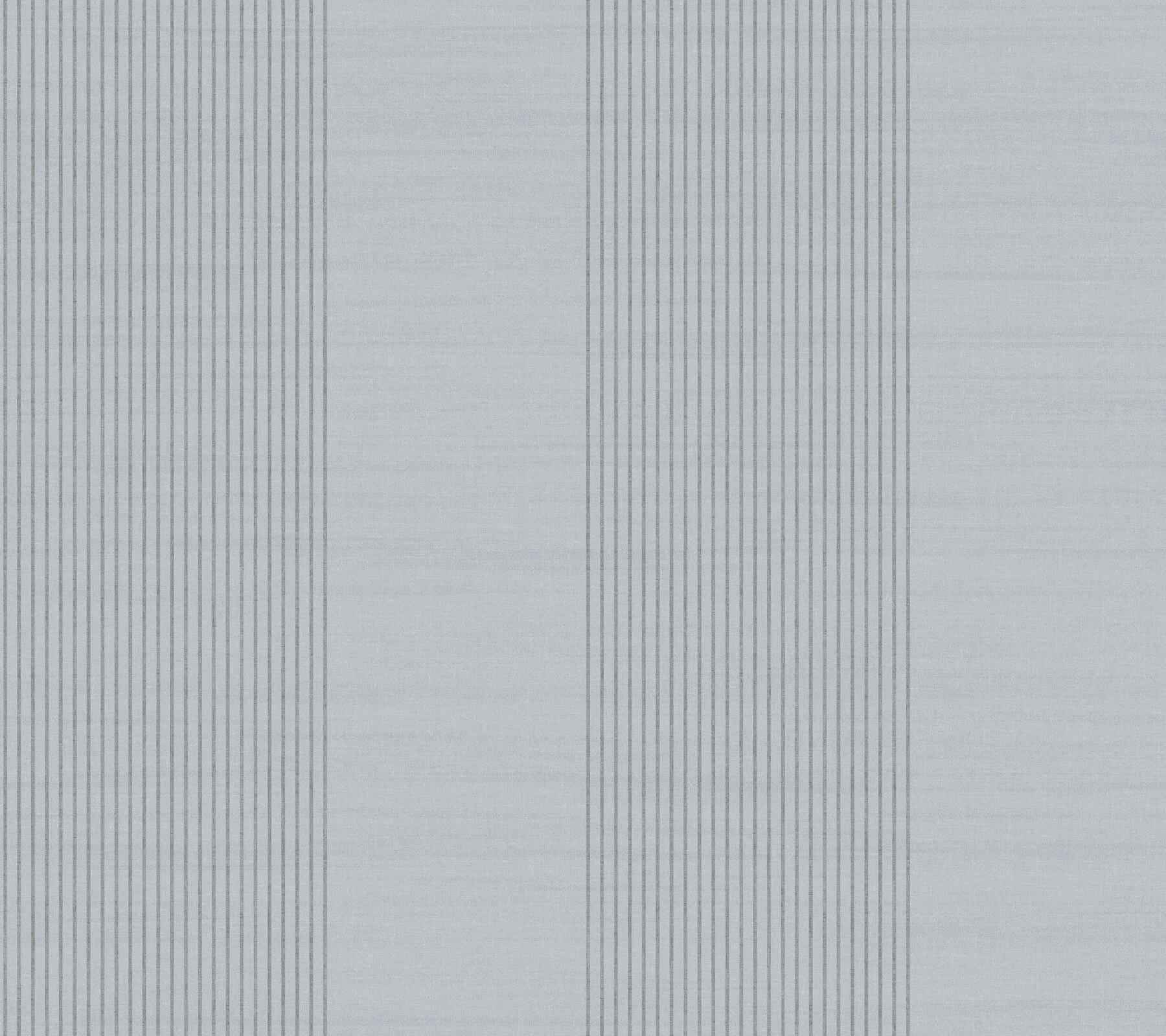 Archer Stripe Blue Faux Linen Wallpaper - York Wallcoverings - 4211-83528