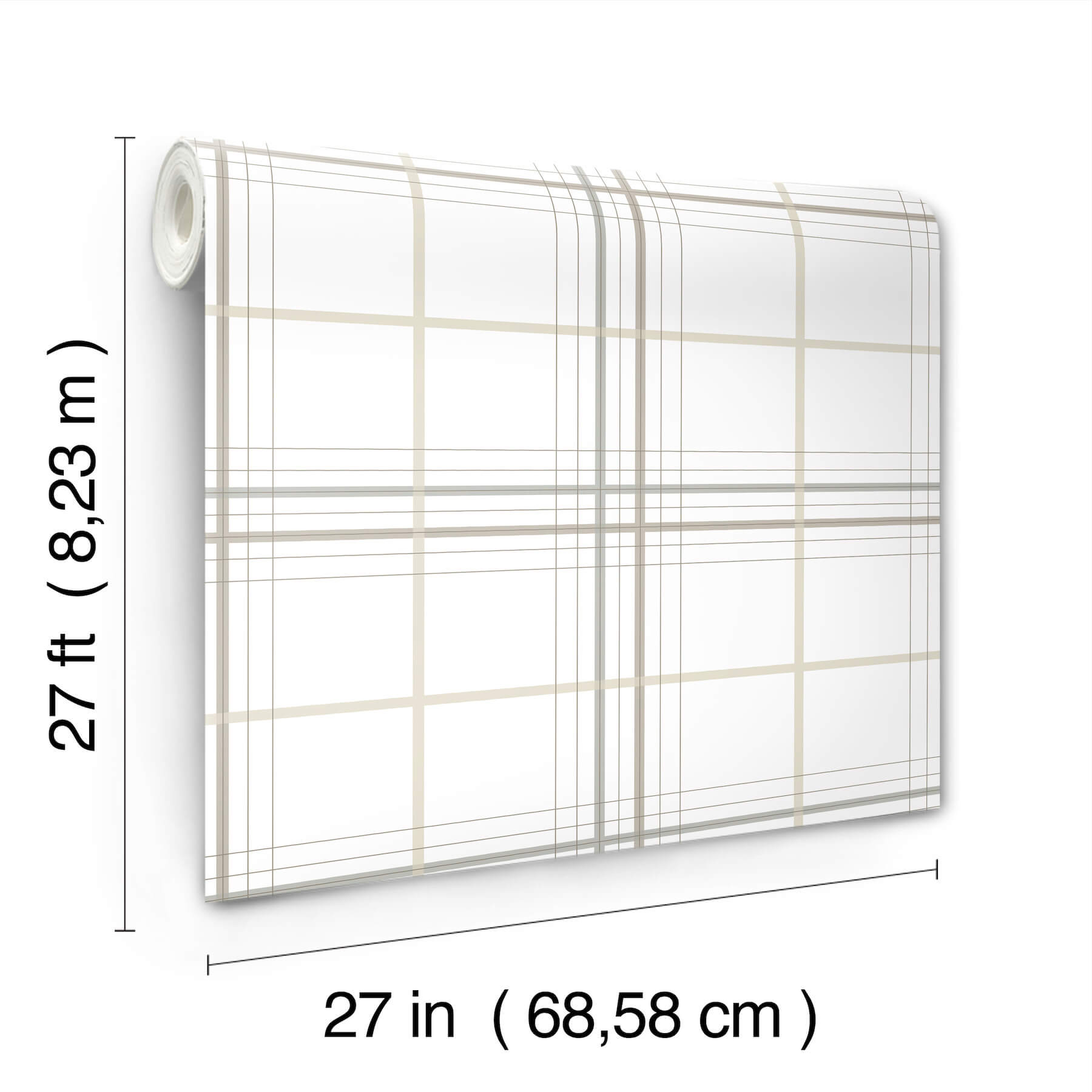 lakeside-plaid-white-tailored-wallpaper-york-wallcoverings-4211-83533 - York Wallcoverings Wallpaper