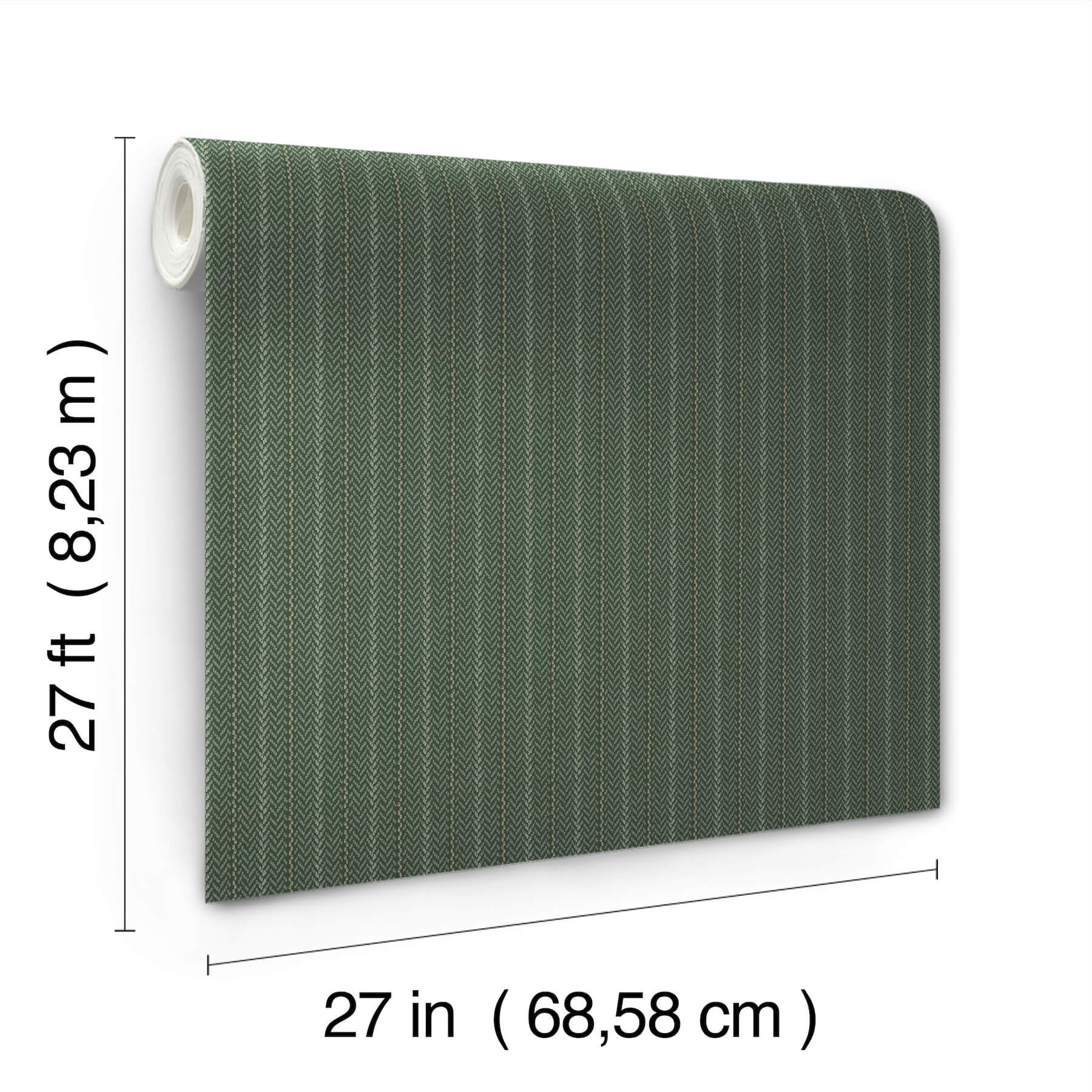 elkan-stripe-green-herringbone-wallpaper-york-wallcoverings-4211-83539 - York Wallcoverings Wallpaper