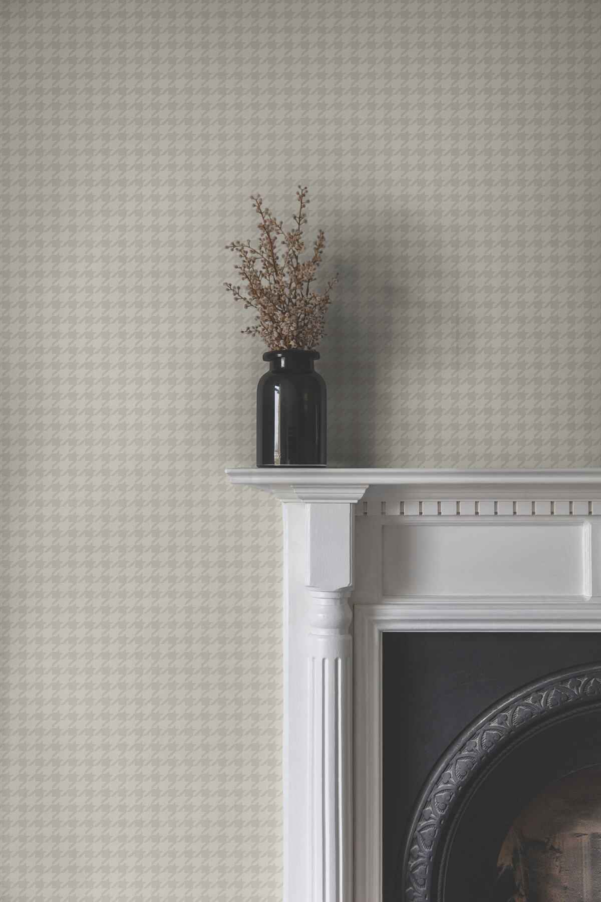 Watson Light Grey Houndstooth Wallpaper - York Wallcoverings - 4211-83562 - York Wallcoverings Wallpaper