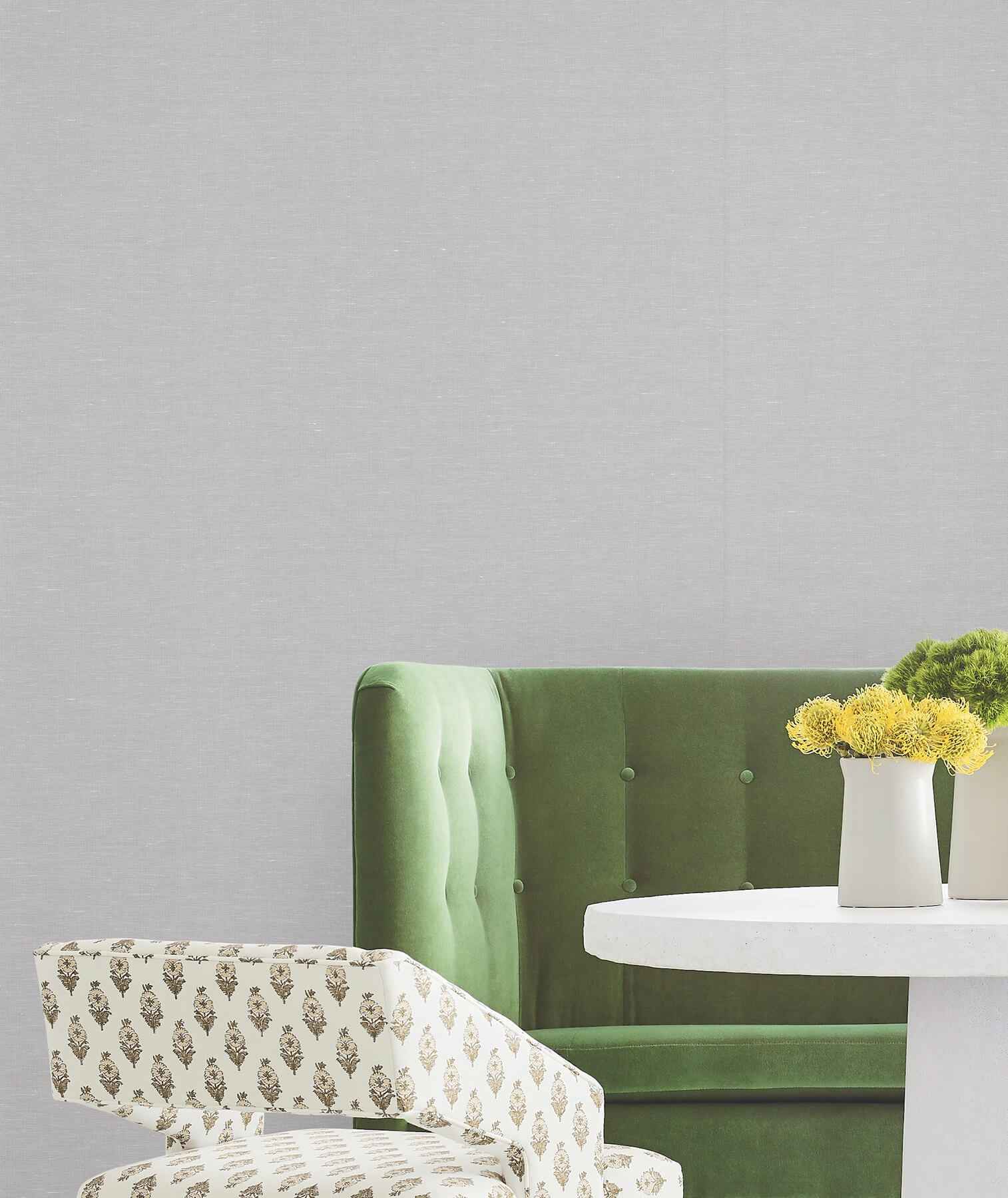 Hempfield Weave Light Grey Loomed Wallpaper - York Wallcoverings - LL4348 - York Wallcoverings Wallpaper
