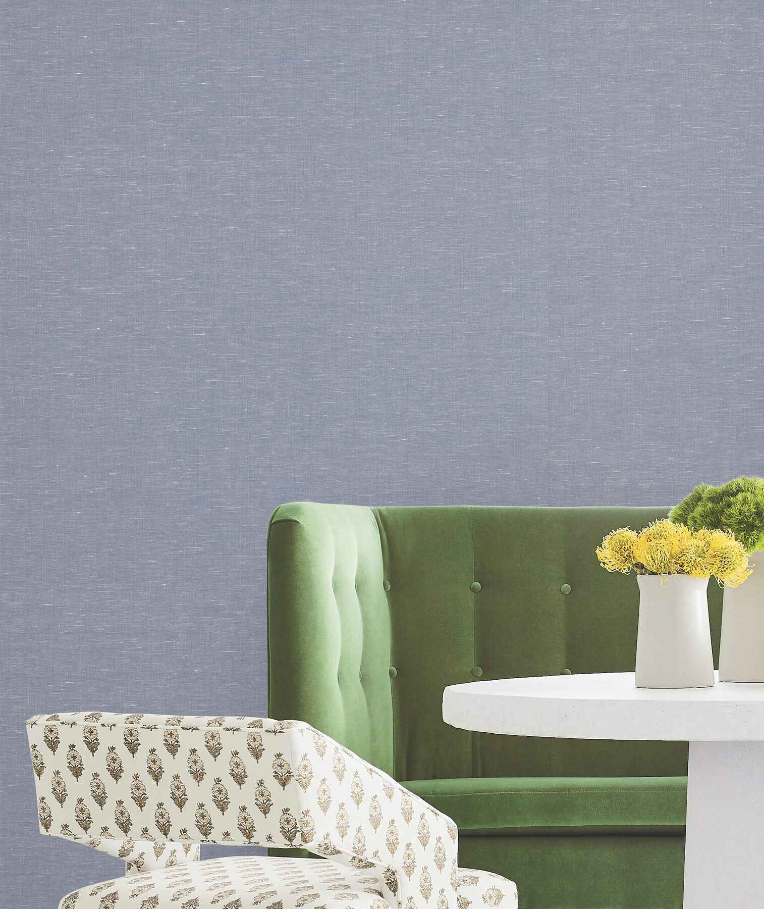 Hempfield Weave Blue Loomed Wallpaper - York Wallcoverings - LL4351 - York Wallcoverings Wallpaper