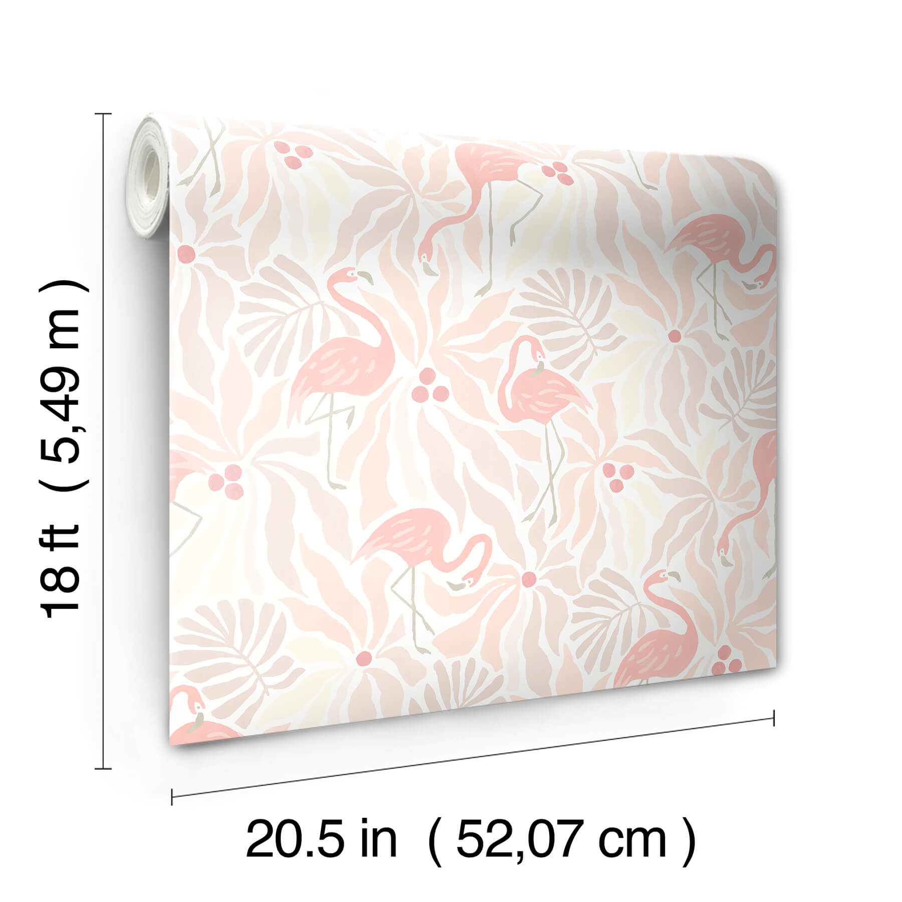 flamingo-fun-pink-and-taupe-peel-and-stick-wallpaper-york-wallcoverings-nus6623 - York Wallcoverings Wallpaper