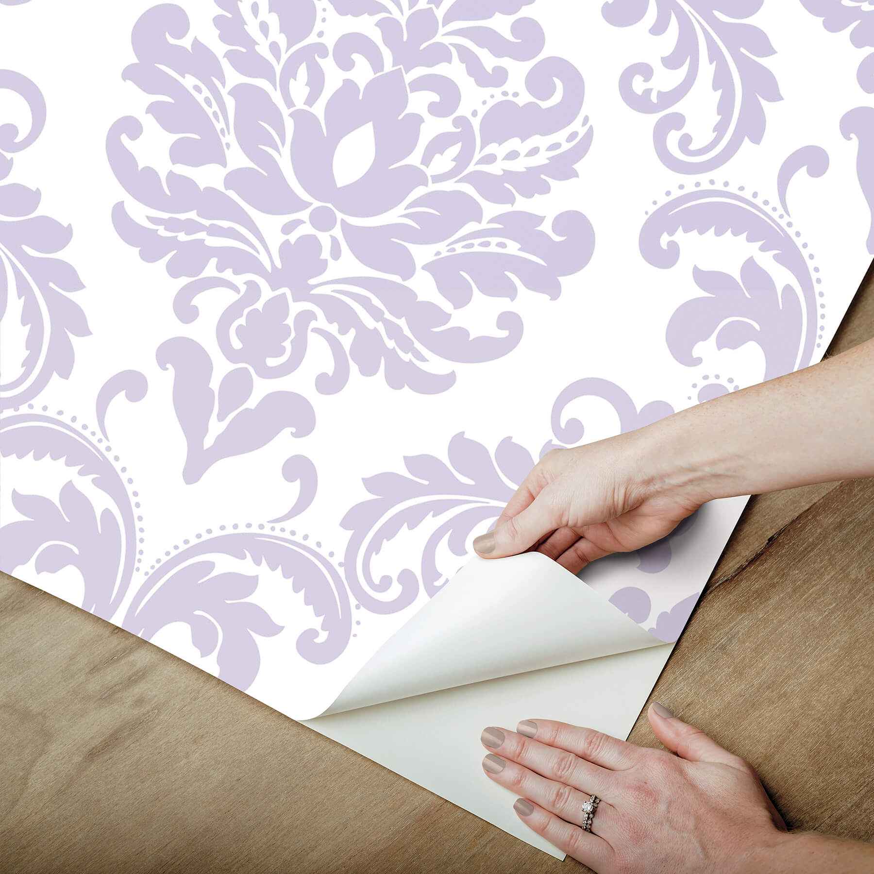 Purple Ariel Peel & Stick Wallpaper - York Wallcoverings - NU1396 - York Wallcoverings Wallpaper
