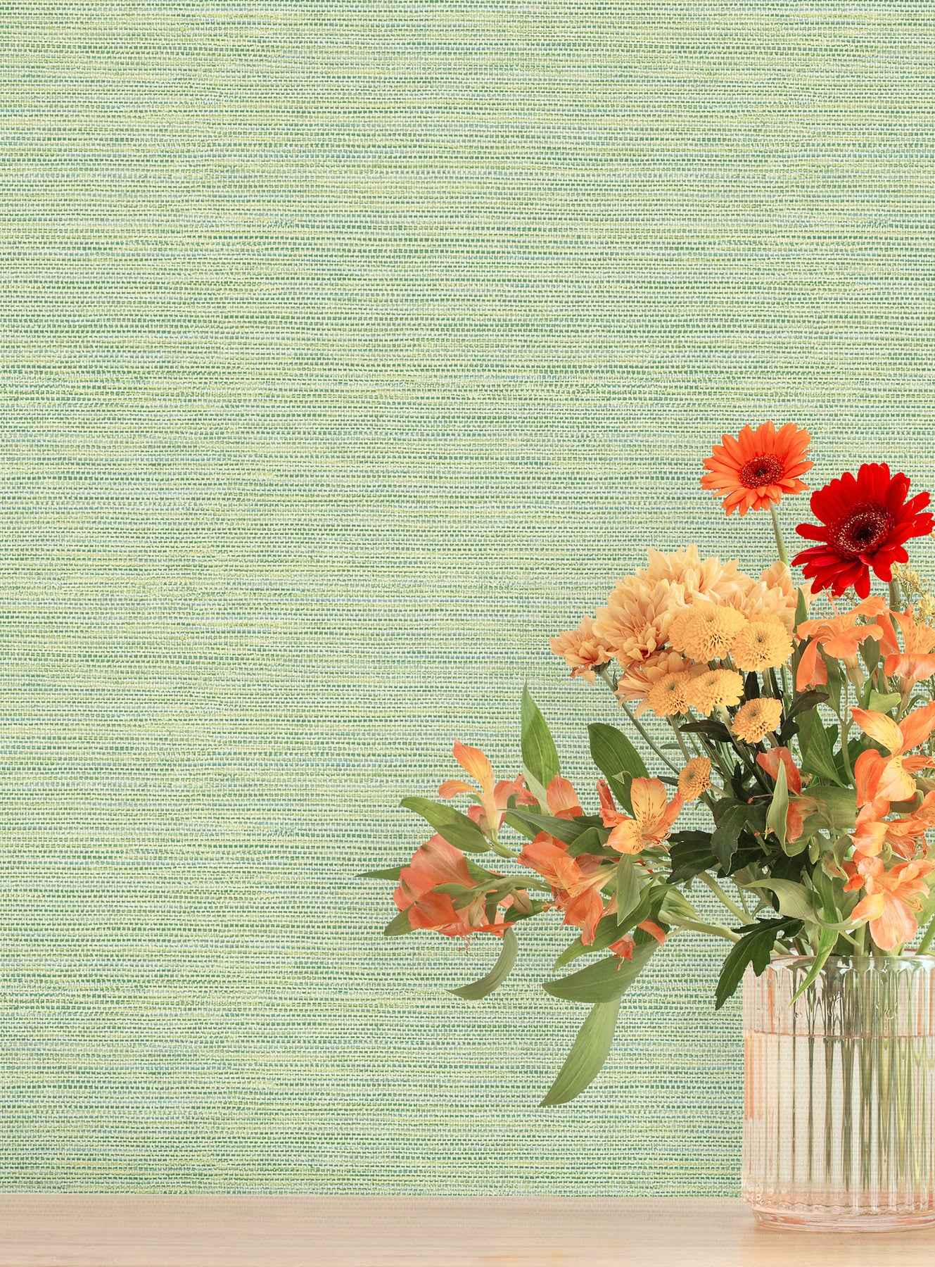 Agave Green Faux Grasscloth Wallpaper - York Wallcoverings - 4197-24284 - York Wallcoverings Wallpaper