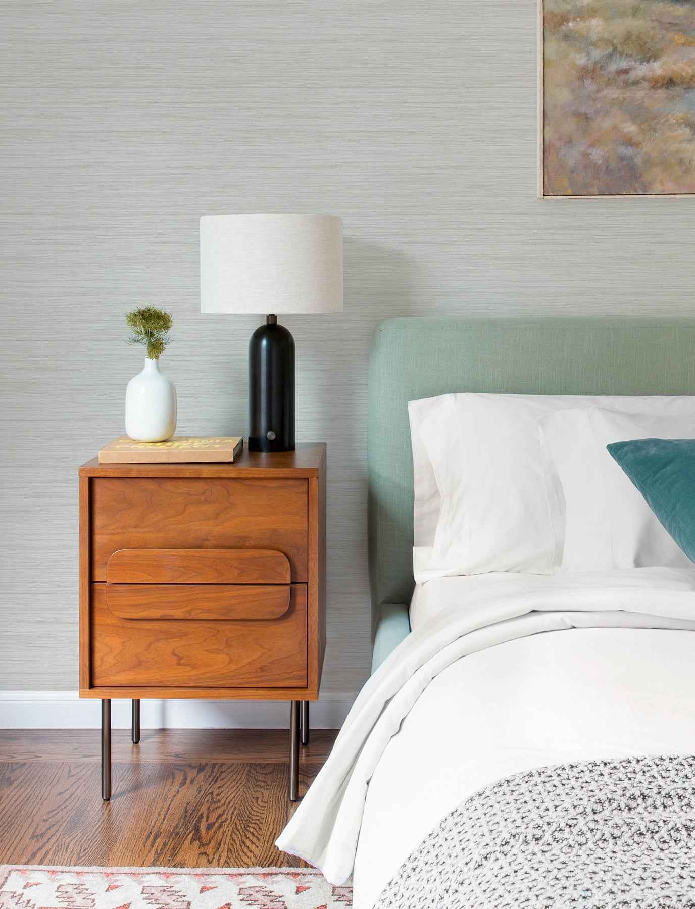 Barnaby Off White Faux Grasscloth Wallpaper - York Wallcoverings - 4197-25962 - York Wallcoverings Wallpaper