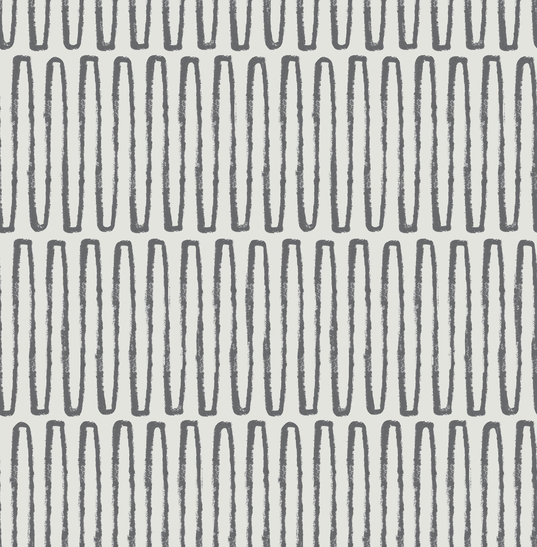 Lars Charcoal Retro Wave Wallpaper - York Wallcoverings - 4197-26501 - York Wallcoverings Wallpaper