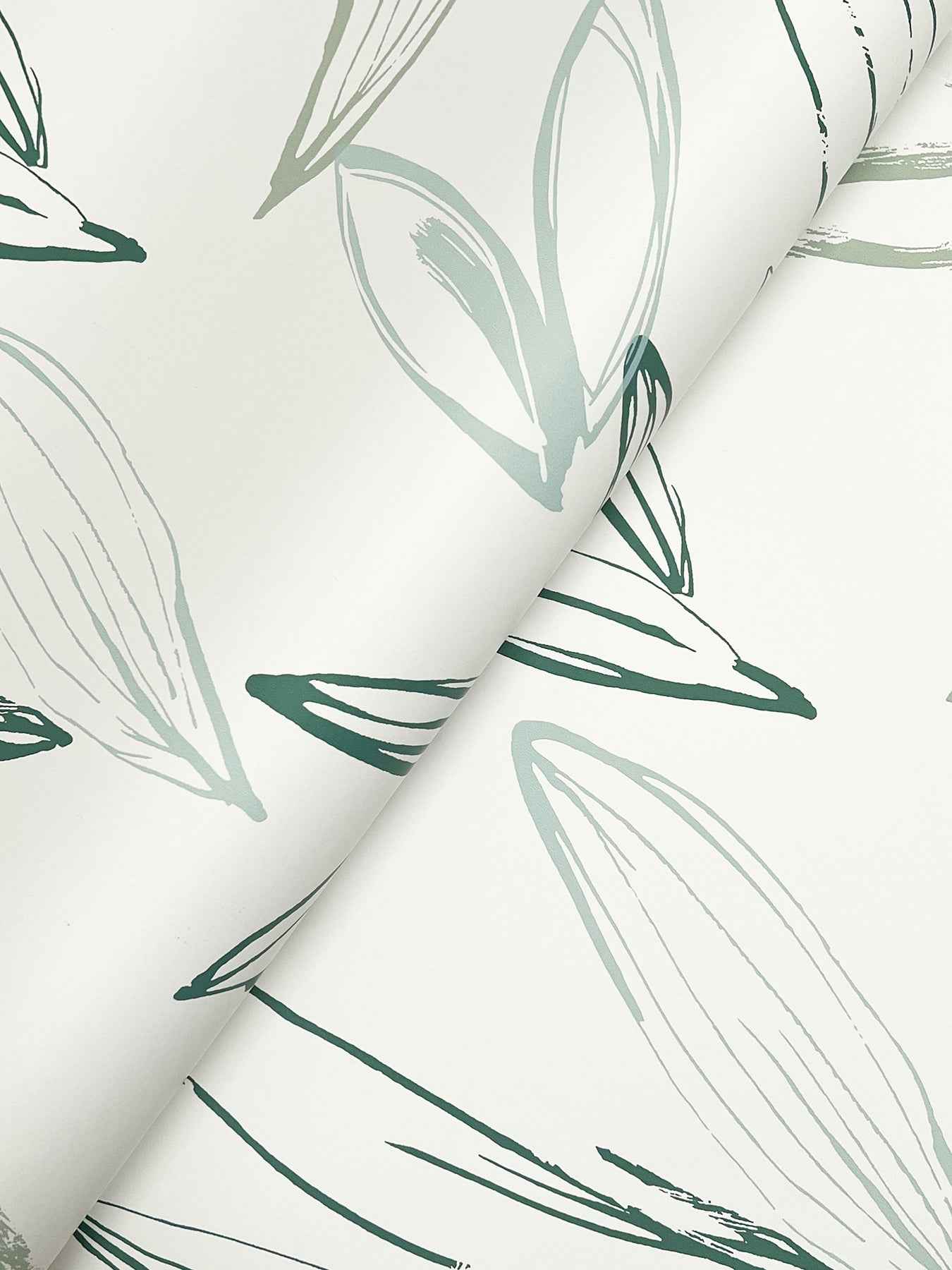 Kenia Green Leaf Toss Wallpaper - York Wallcoverings - 4197-27856 - York Wallcoverings Wallpaper