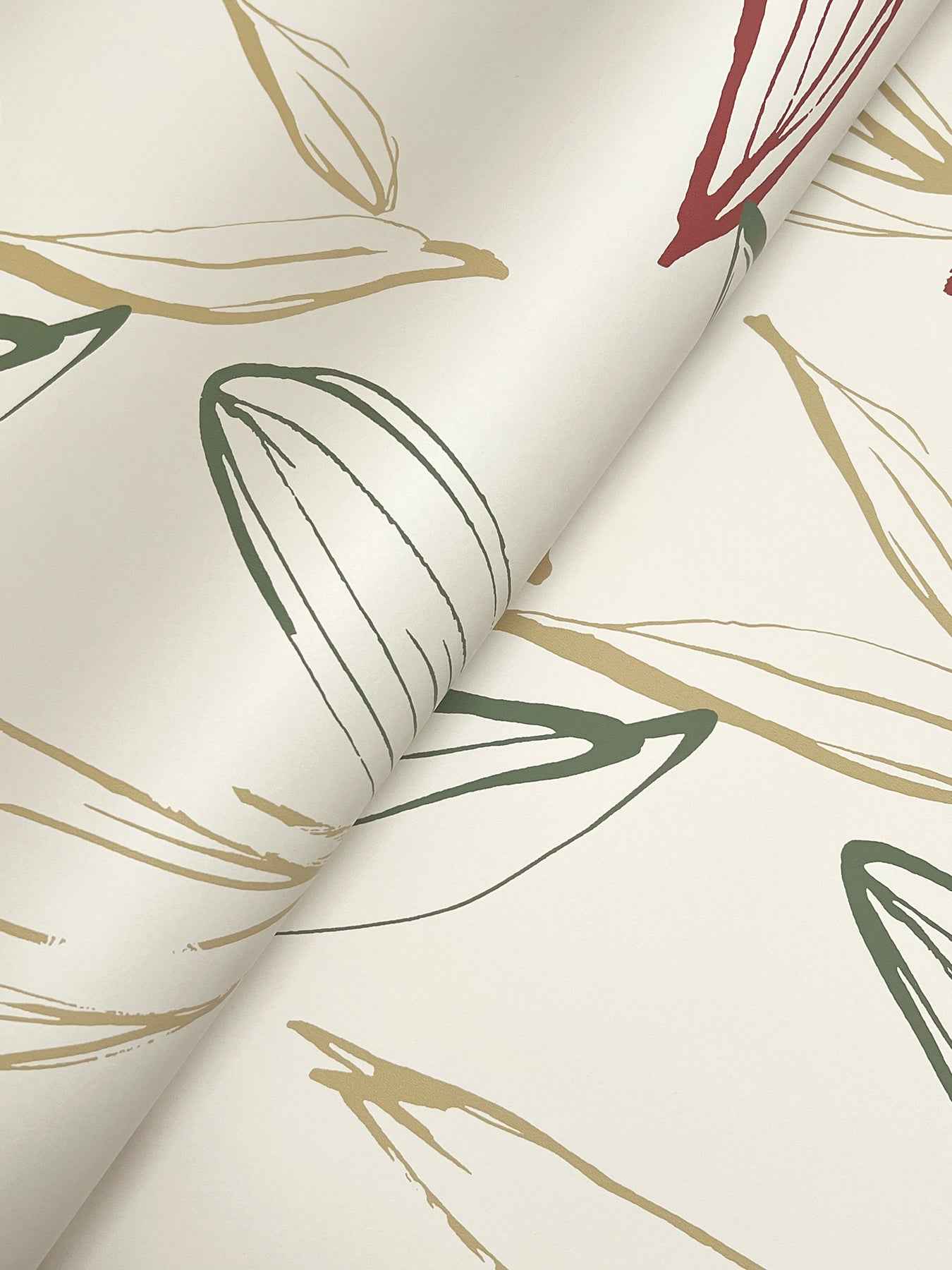 Kenia Multicolor Leaf Toss Wallpaper - York Wallcoverings - 4197-27858 - York Wallcoverings Wallpaper