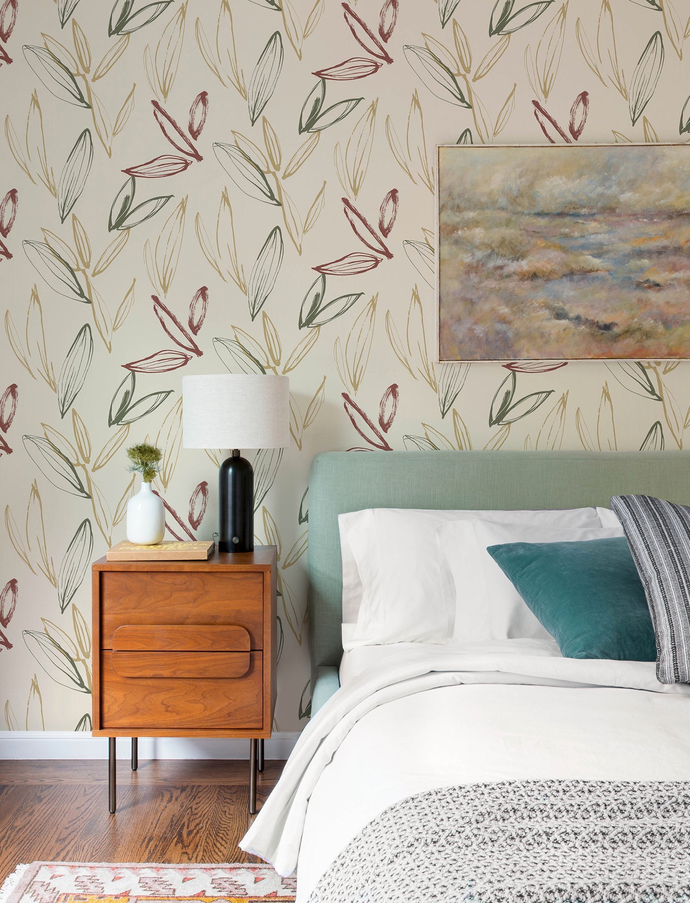 Kenia Multicolor Leaf Toss Wallpaper - York Wallcoverings - 4197-27858 - York Wallcoverings Wallpaper