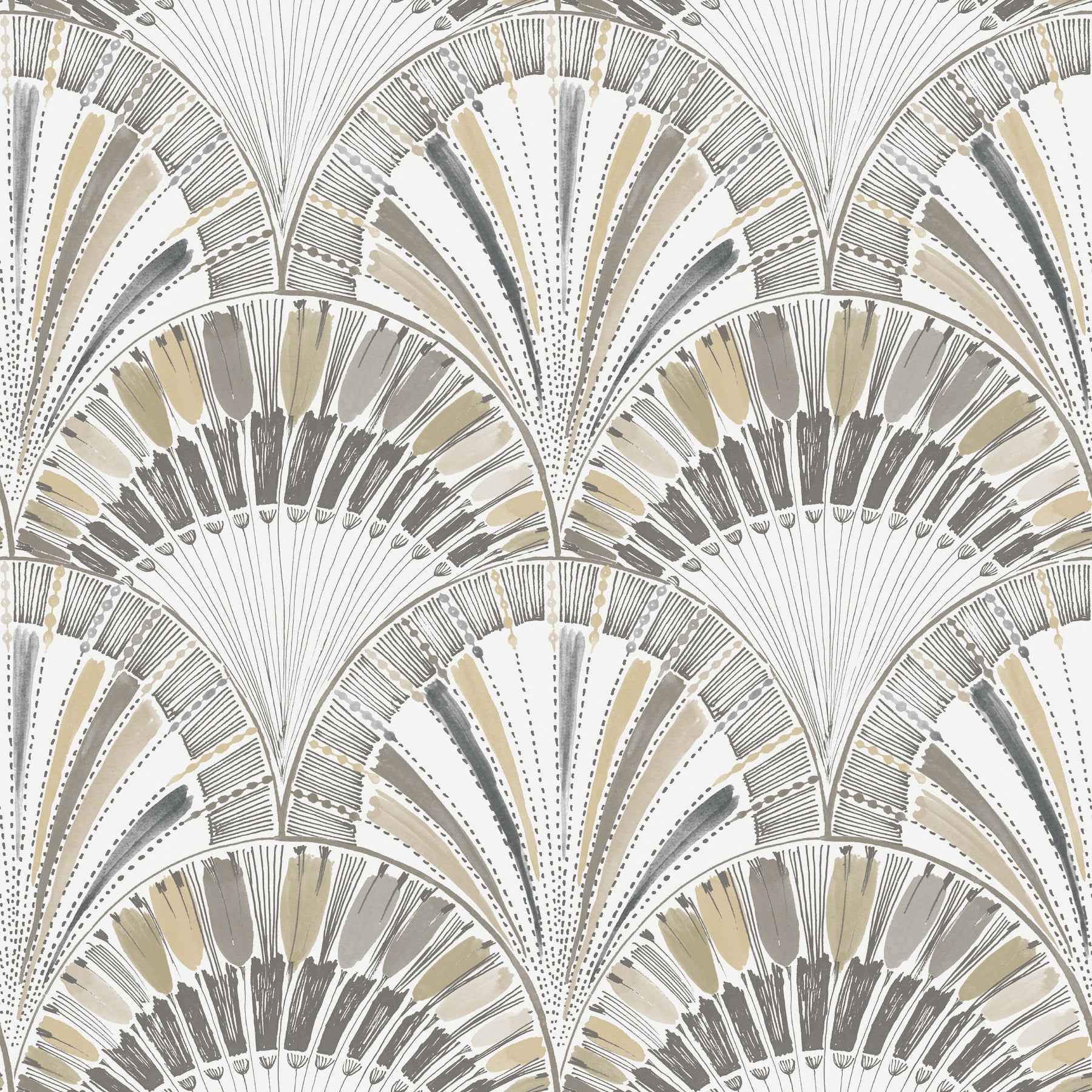 Myla Neutral Fanning Reeds Wallpaper - York Wallcoverings - 4197-27864 - York Wallcoverings Wallpaper