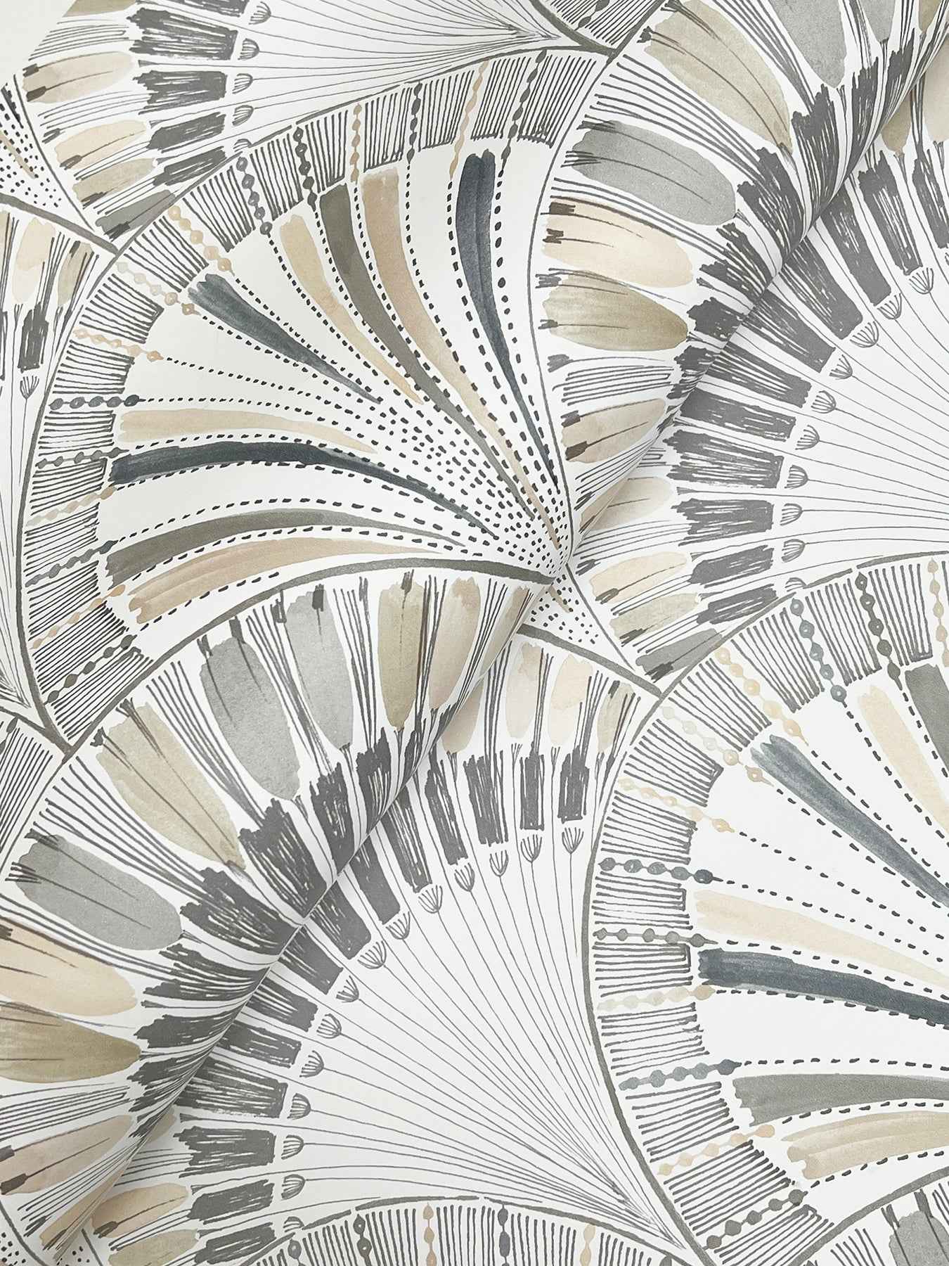 Myla Neutral Fanning Reeds Wallpaper - York Wallcoverings - 4197-27864 - York Wallcoverings Wallpaper