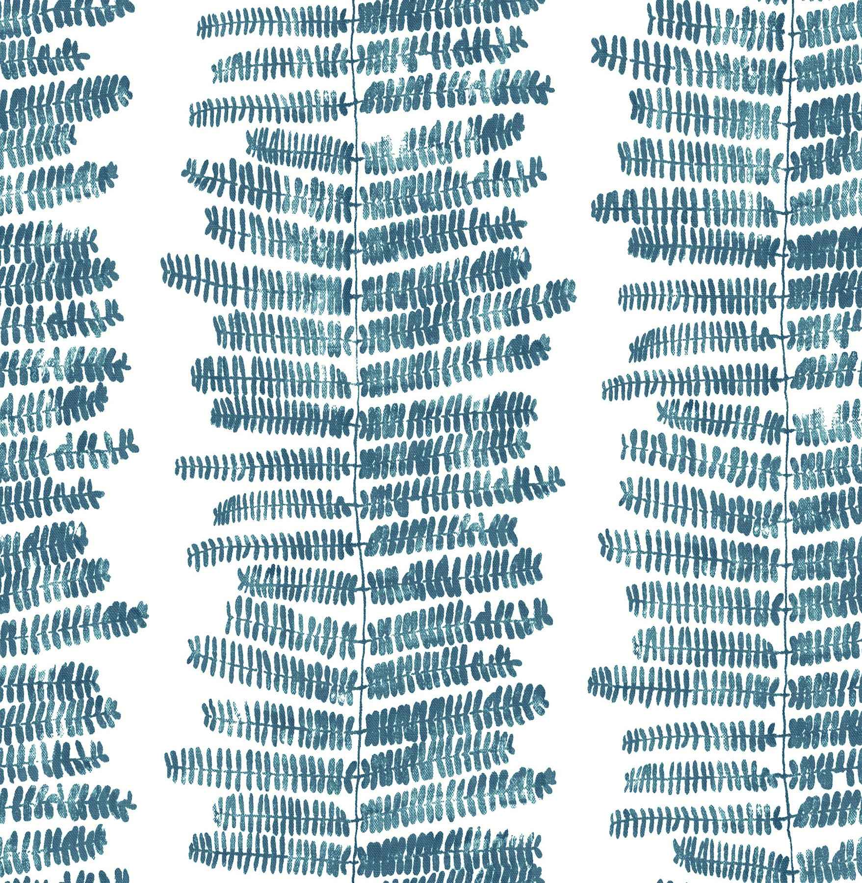 Lumis Blue Fern Stripe Wallpaper - York Wallcoverings - 4197-27876