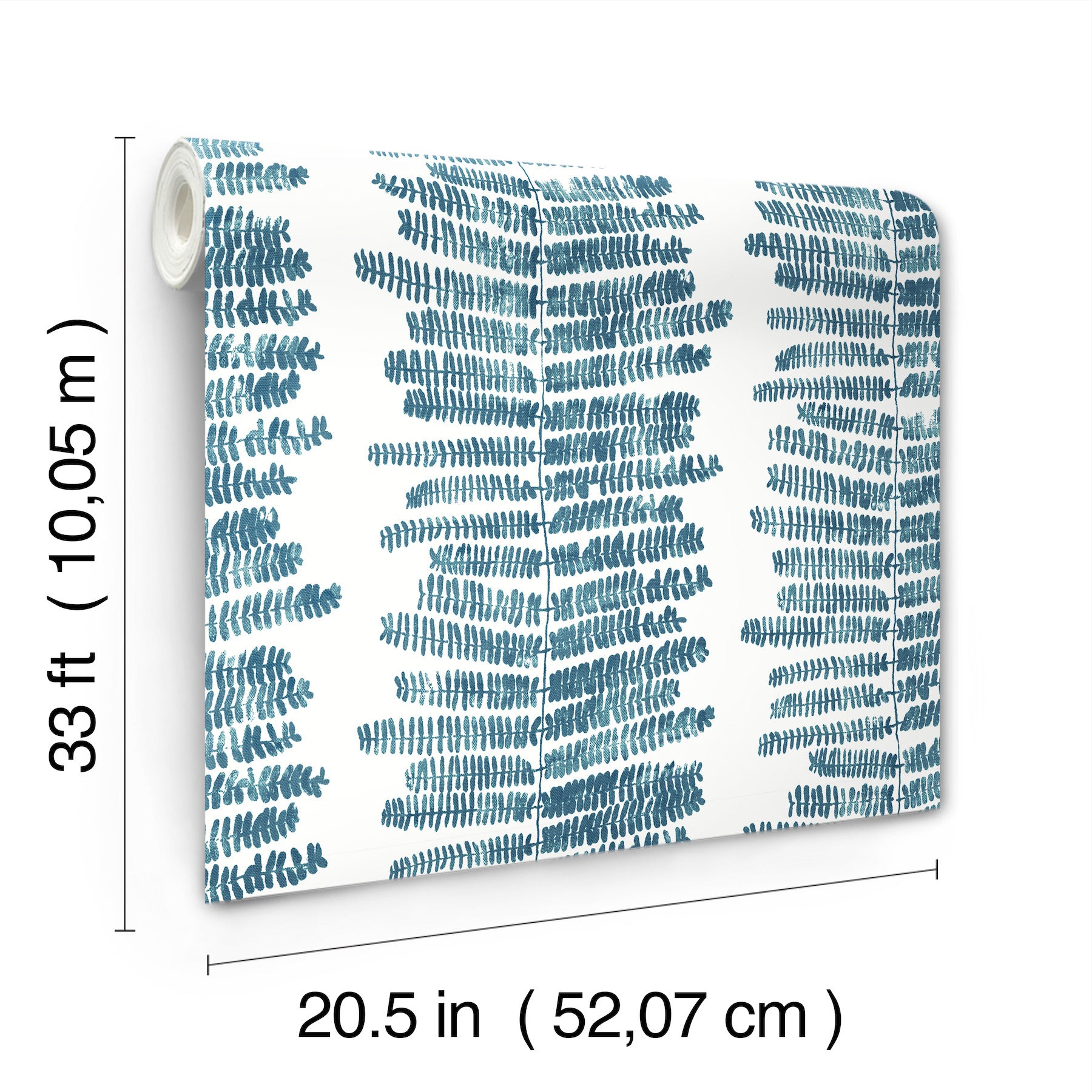 lumis-blue-fern-stripe-wallpaper-york-wallcoverings-4197-27876 - York Wallcoverings Wallpaper