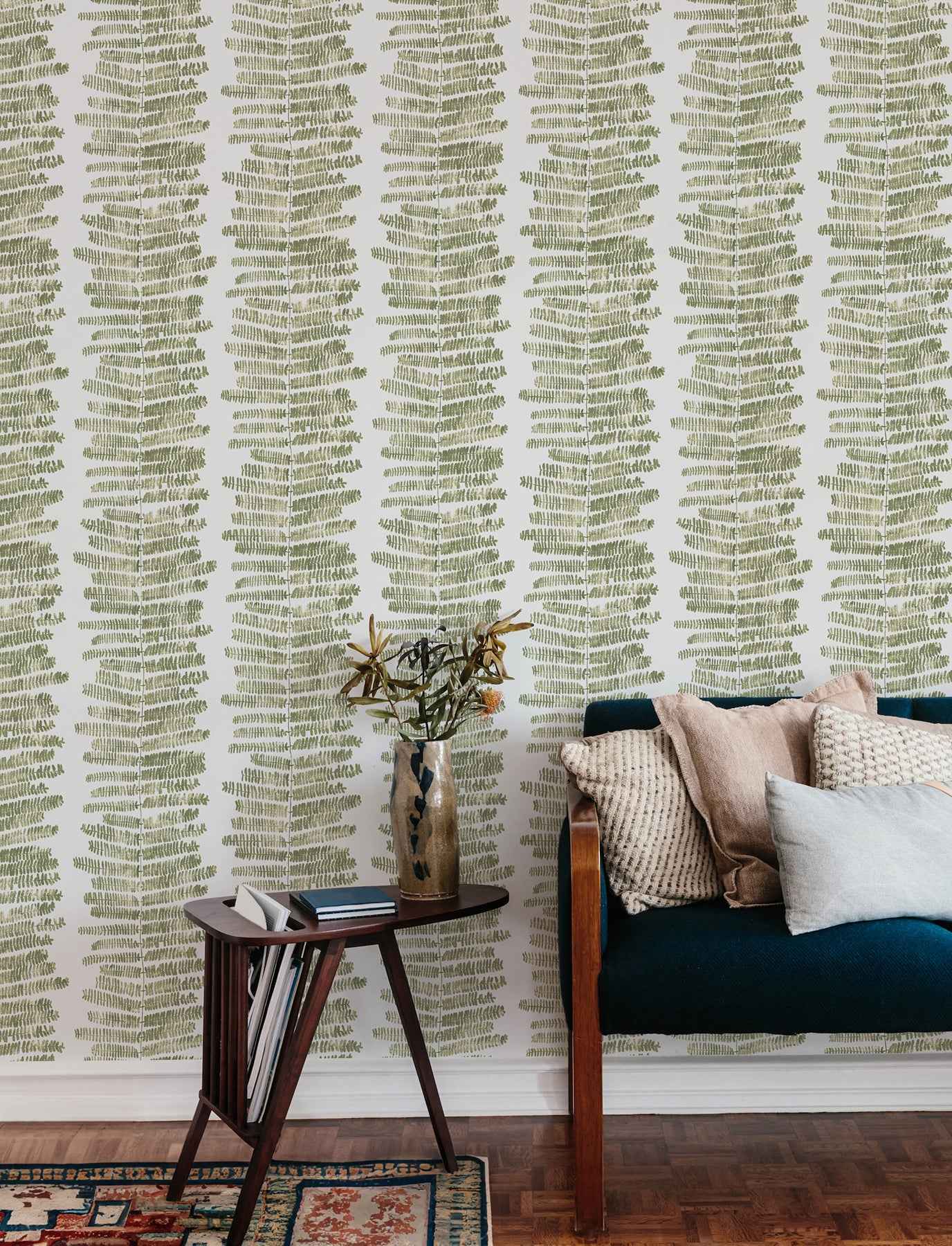 Lumis Green Fern Stripe Wallpaper - York Wallcoverings - 4197-27877 - York Wallcoverings Wallpaper