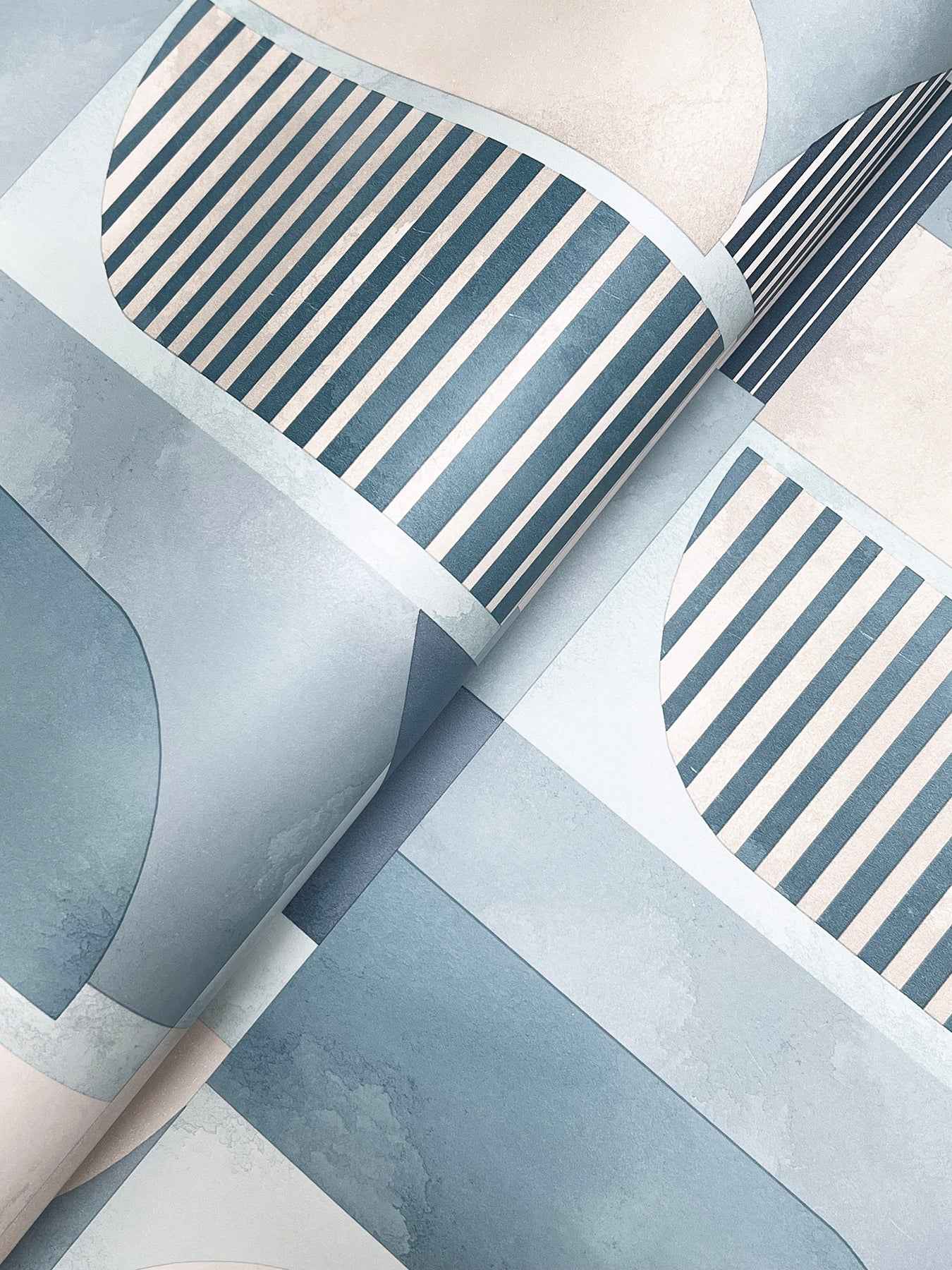 Otto Blue Abstract Geometric Wallpaper - York Wallcoverings - 4197-27880 - York Wallcoverings Wallpaper