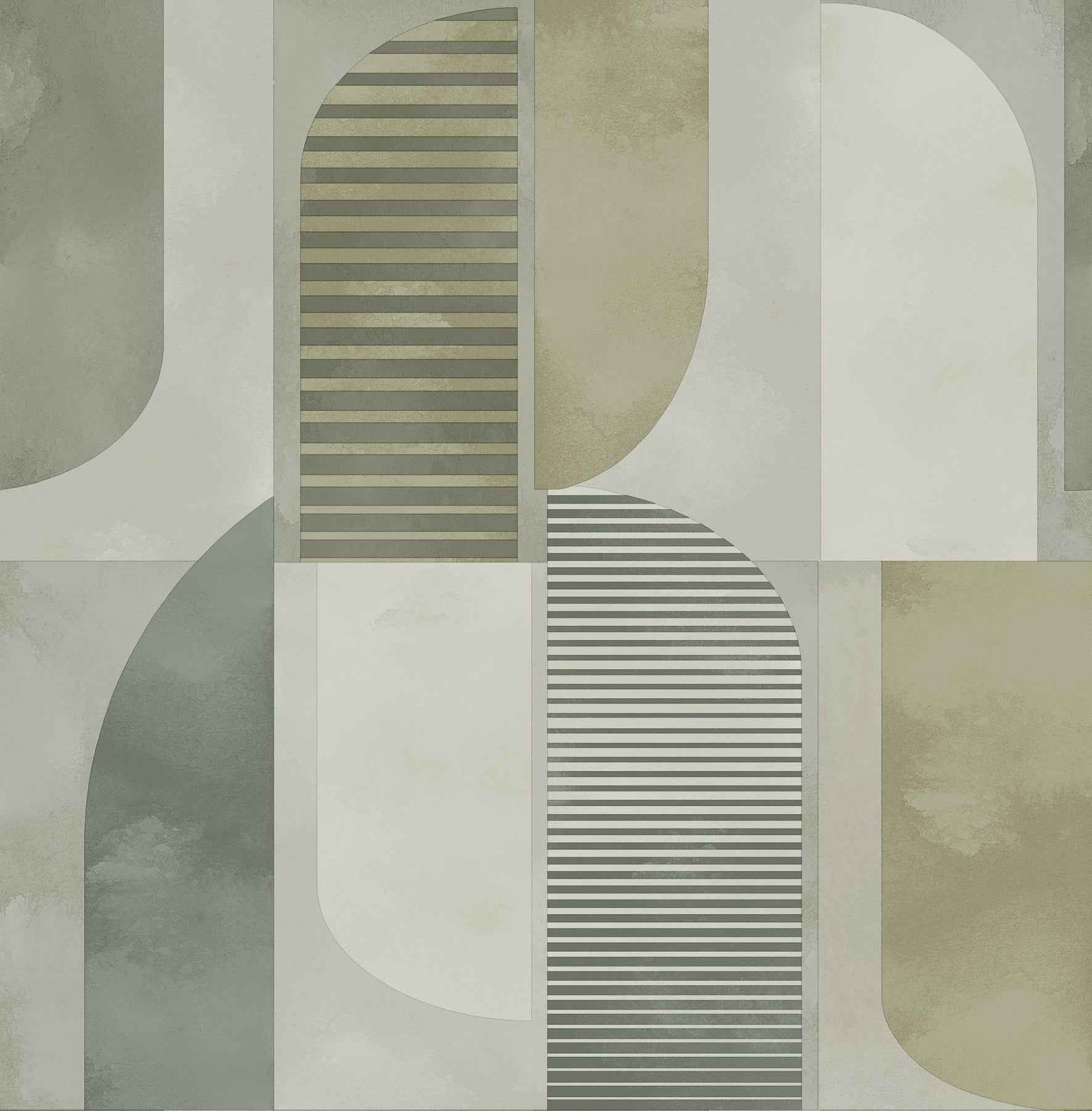 Otto Green Abstract Geometric Wallpaper - York Wallcoverings - 4197-27881 - York Wallcoverings Wallpaper